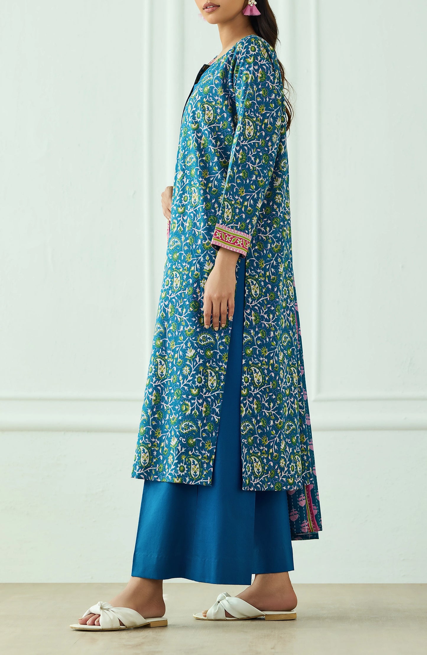 Unstitched | 3 Piece | Printed | Lawn Shirt | OTL-20355/U TEAL