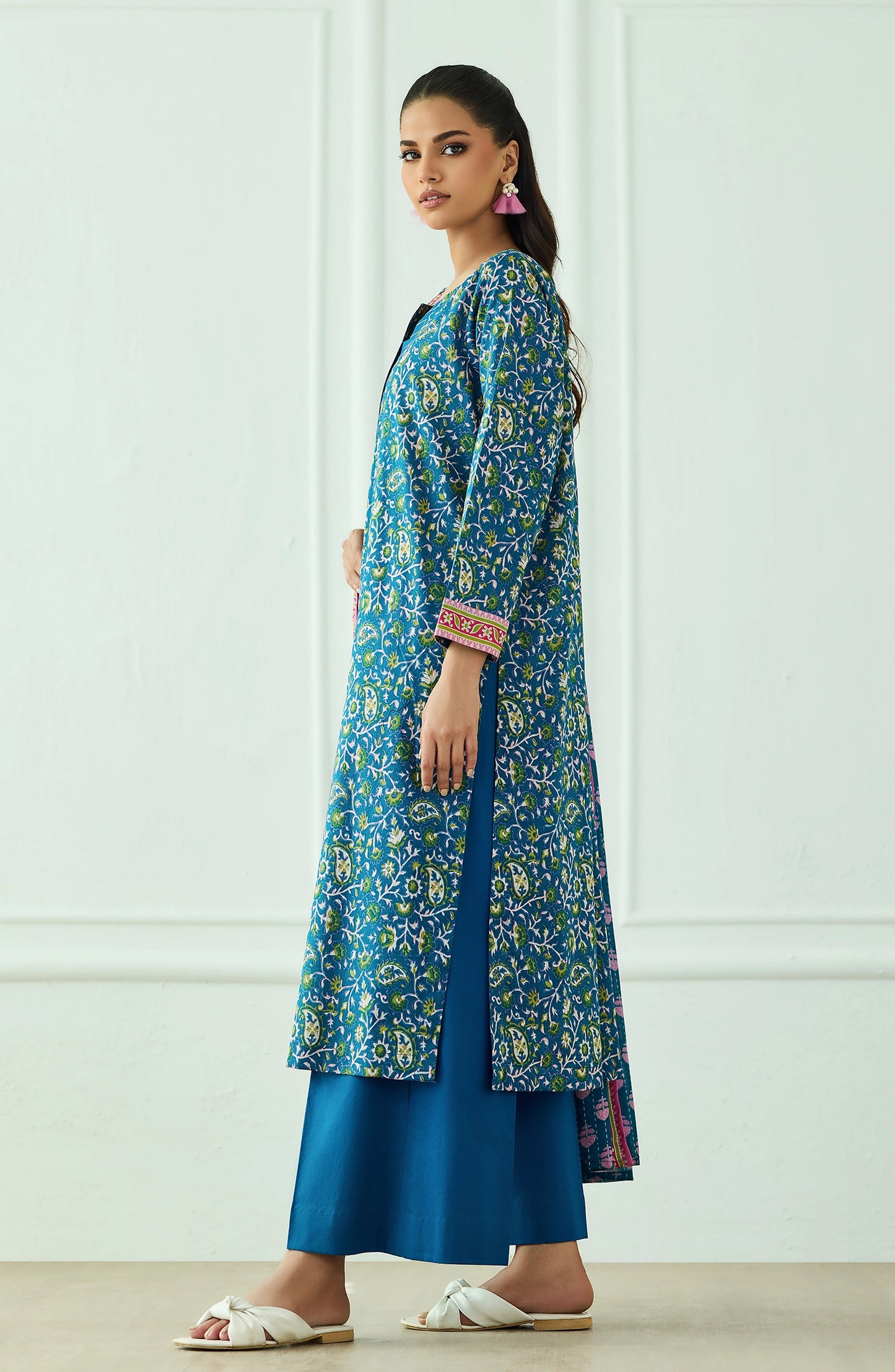 Unstitched | 3 Piece | Printed | Lawn Shirt | OTL-20355/U TEAL