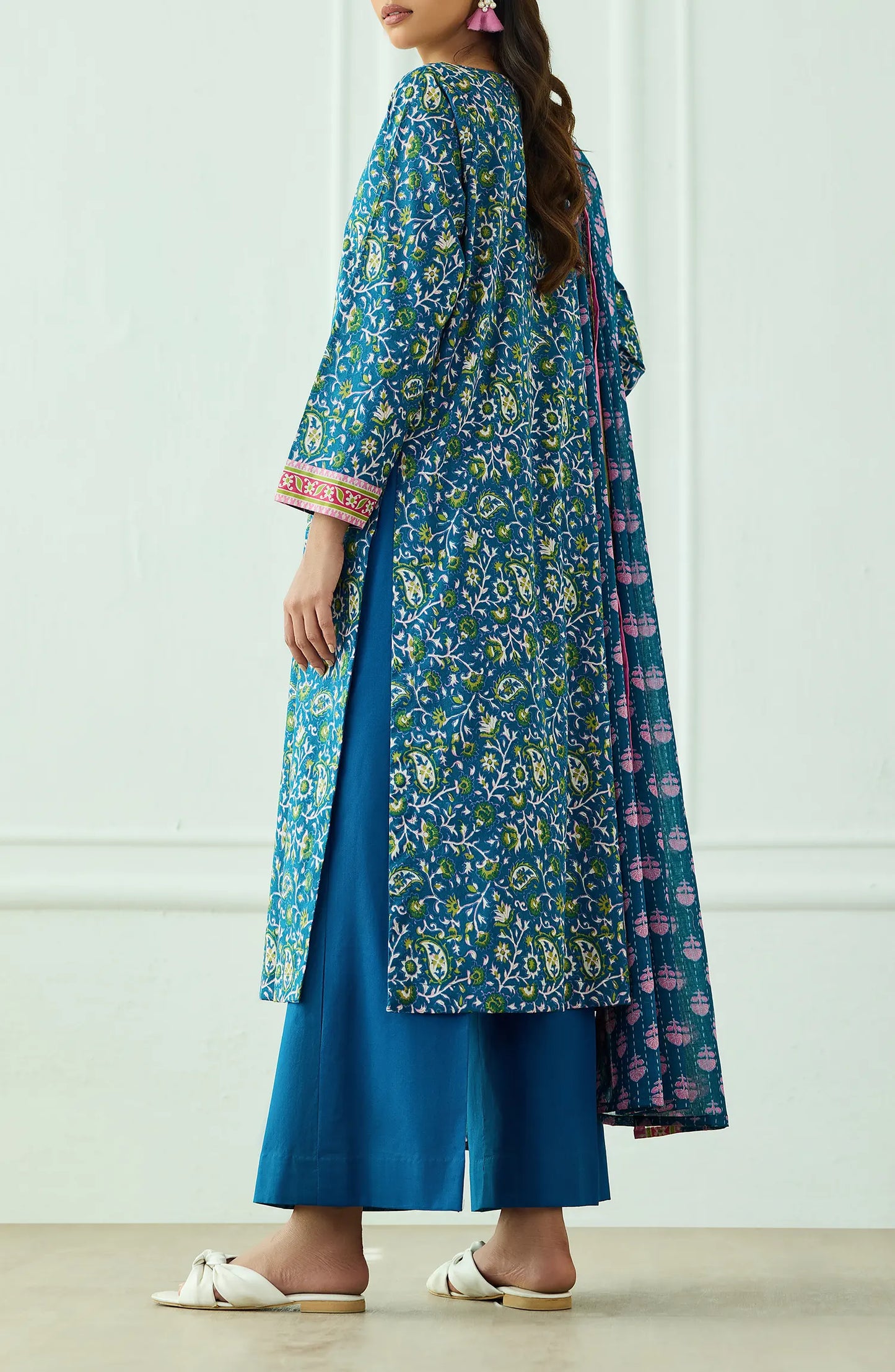 Unstitched | 3 Piece | Printed | Lawn Shirt | OTL-20355/U TEAL