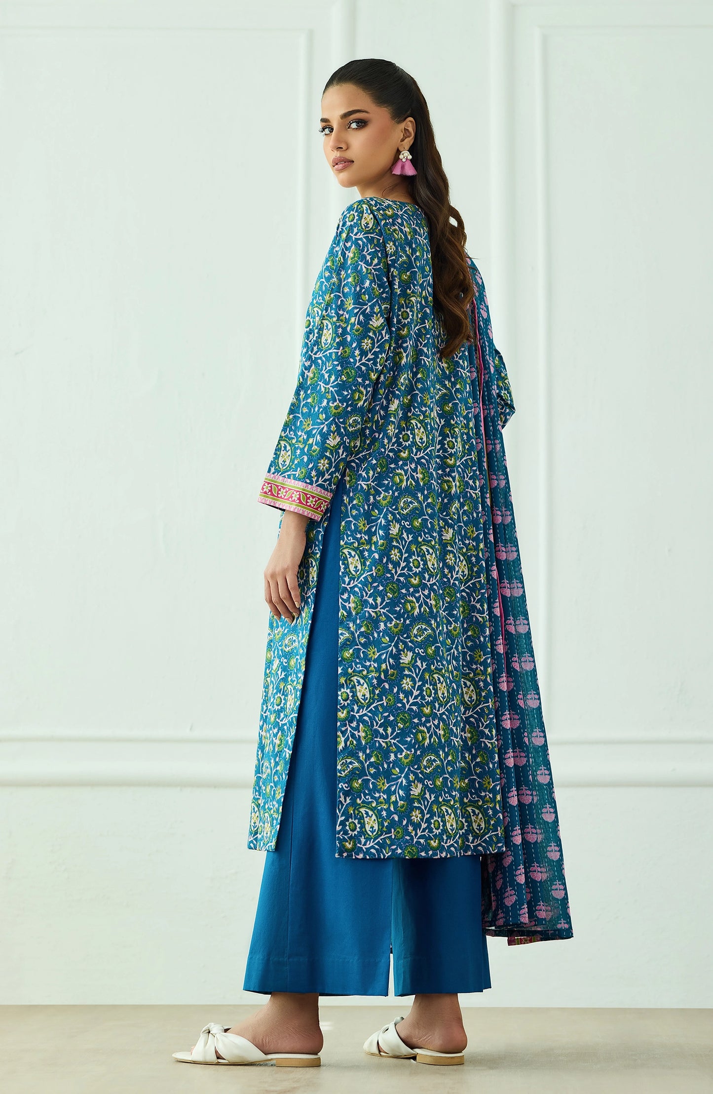 Unstitched | 3 Piece | Printed | Lawn Shirt | OTL-20355/U TEAL