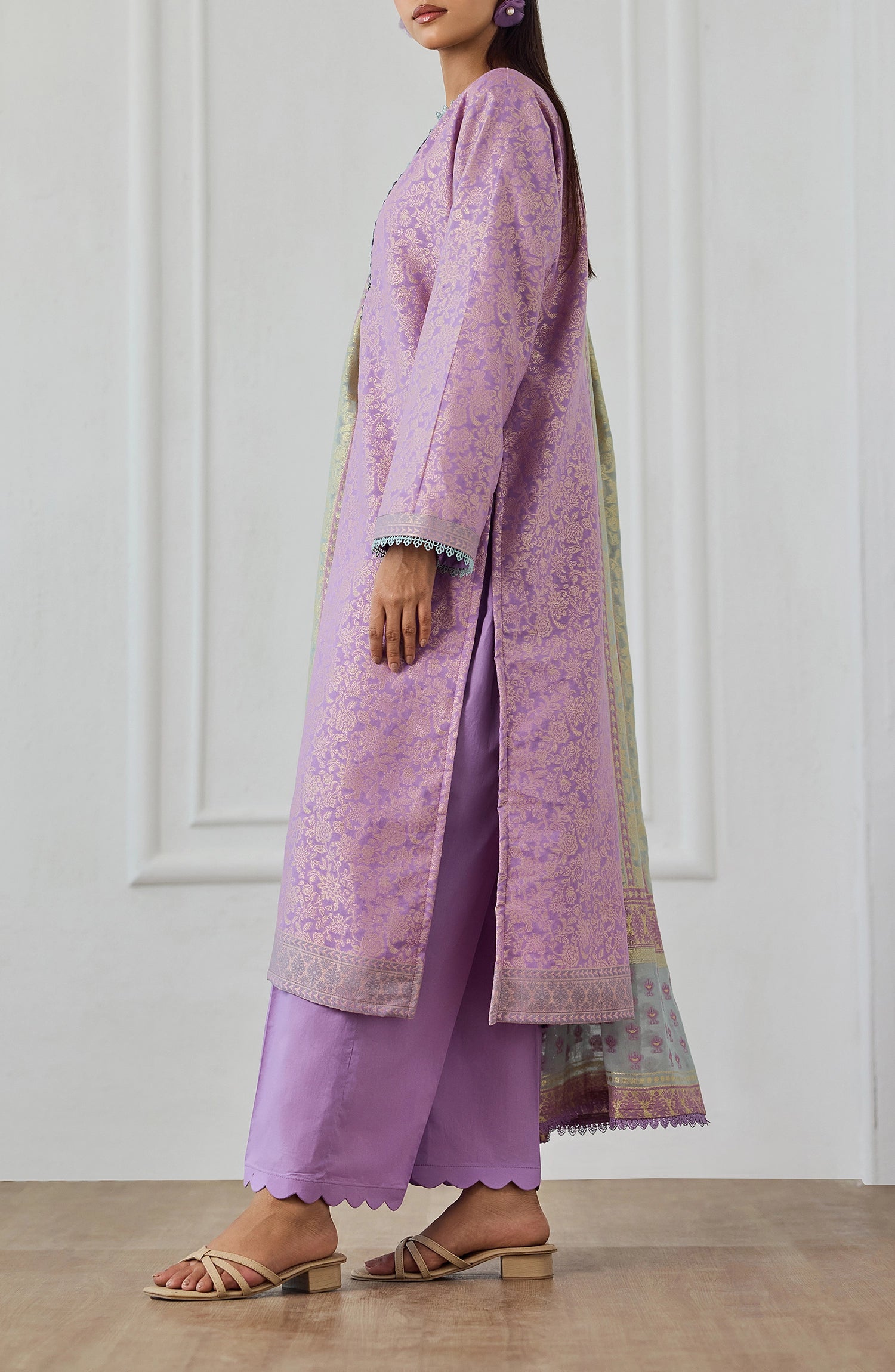 Unstitched | 3 Piece | Weaved | Jacquard Shirt | OTL-25-079/U LILAC
