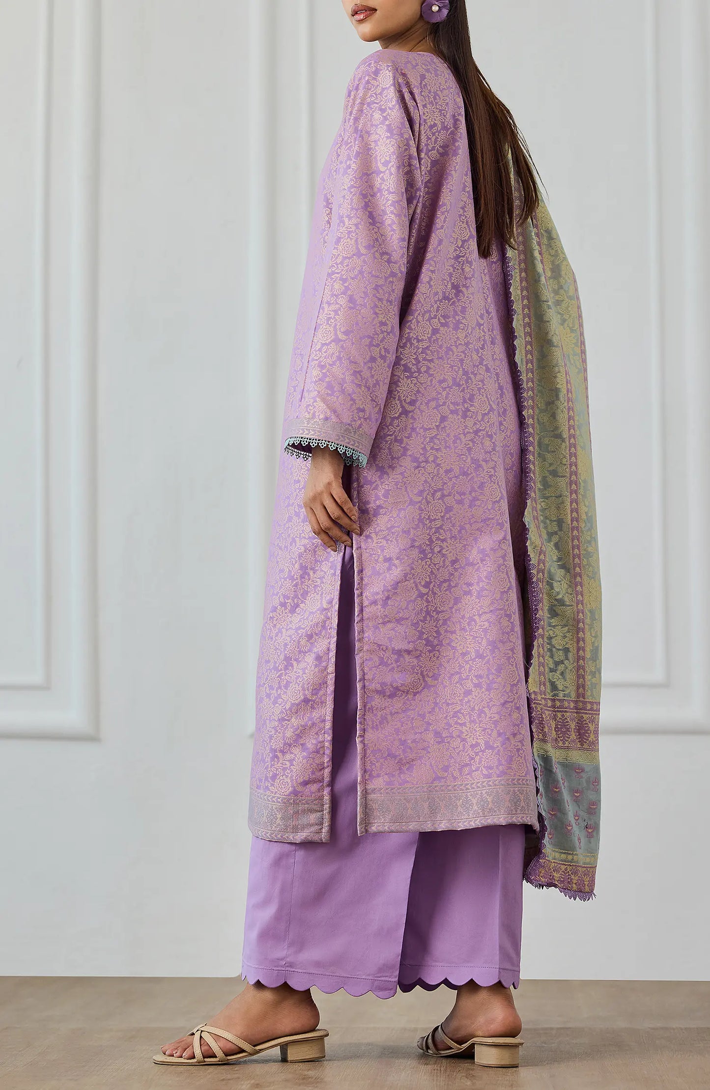 Unstitched | 3 Piece | Weaved | Jacquard Shirt | OTL-25-079/U LILAC
