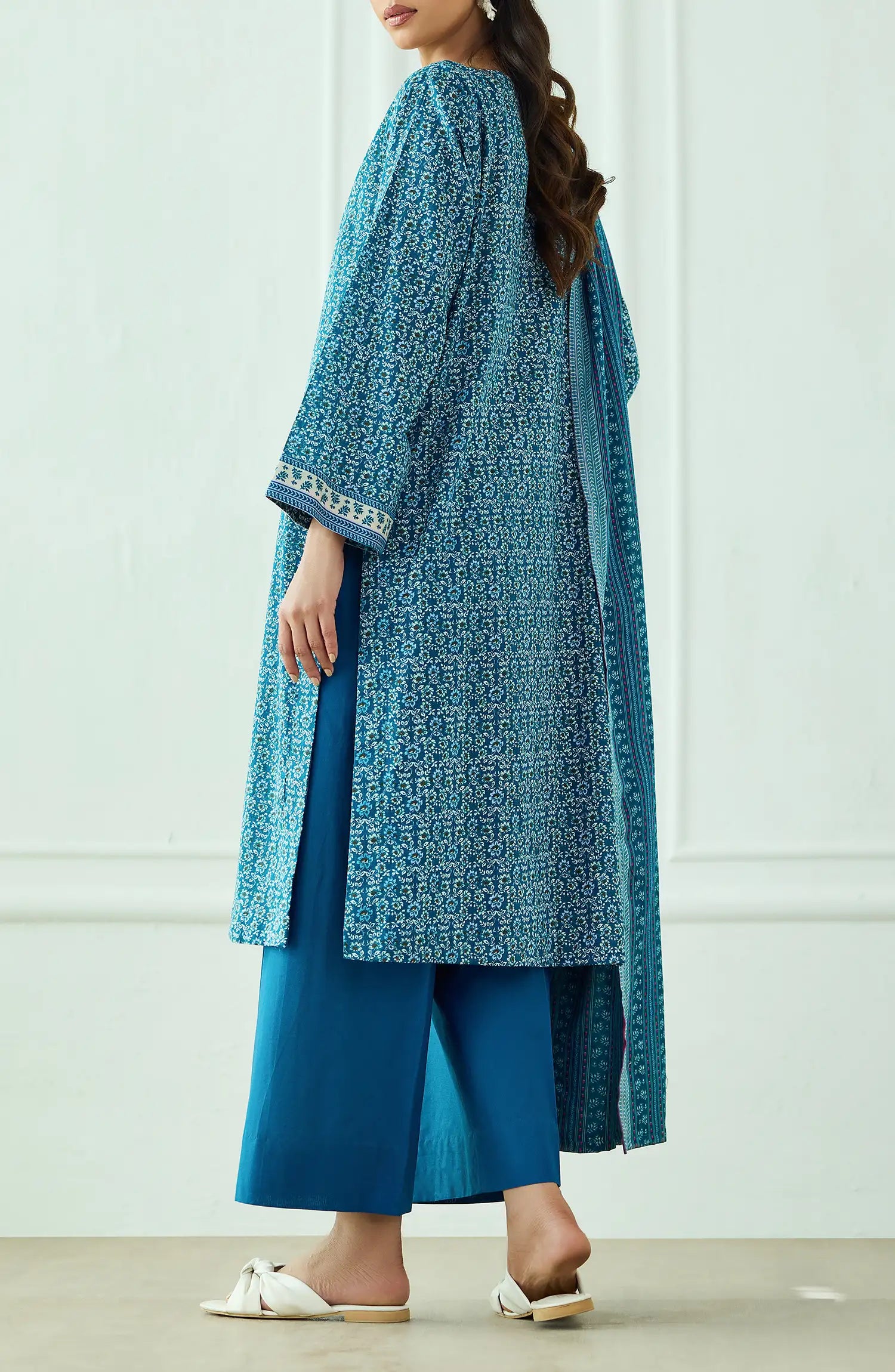 Unstitched | 3 Piece | Printed | Lawn Shirt | OTL-20315/U TEAL