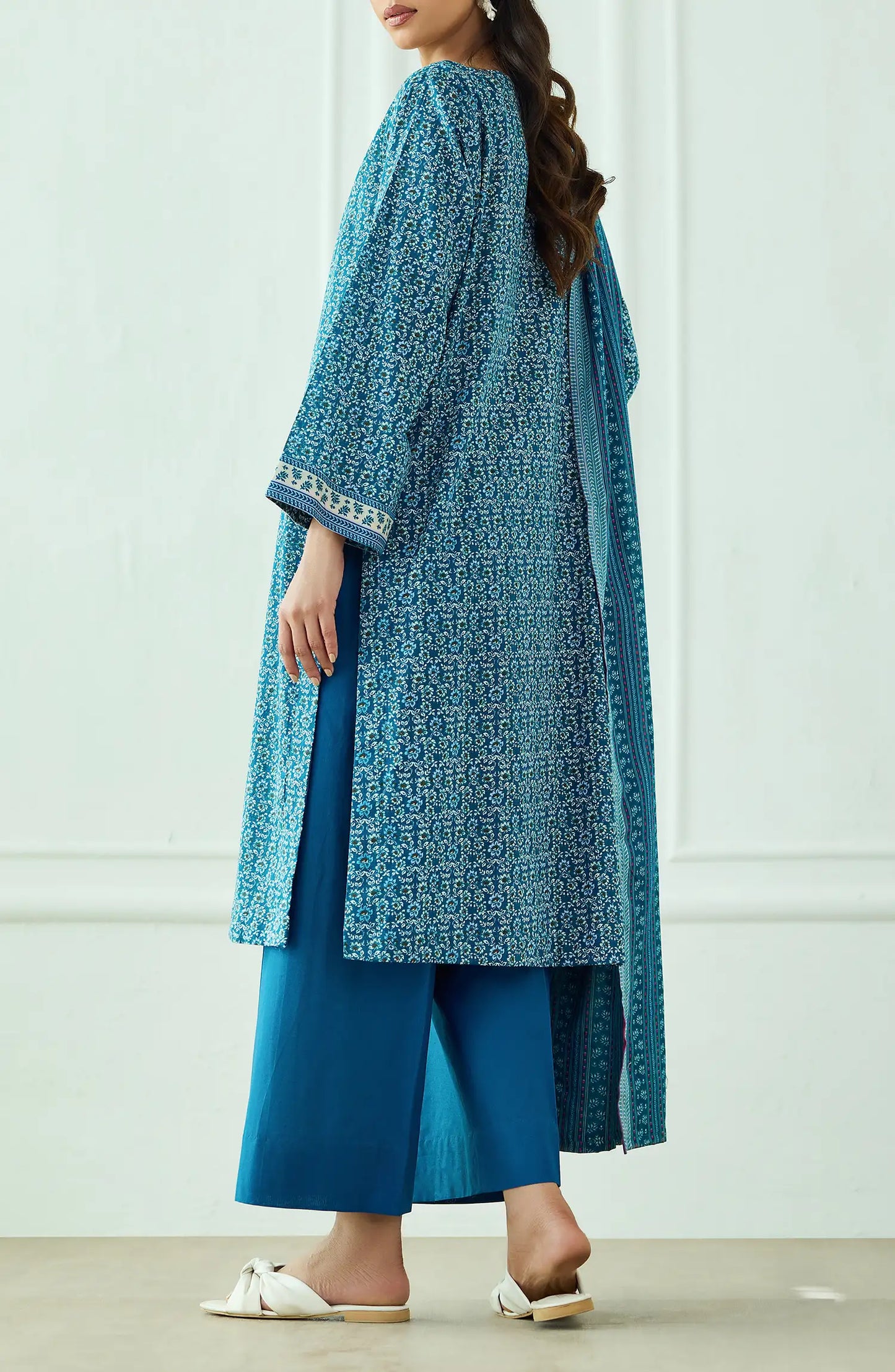 Unstitched | 3 Piece | Printed | Lawn Shirt | OTL-20315/U TEAL