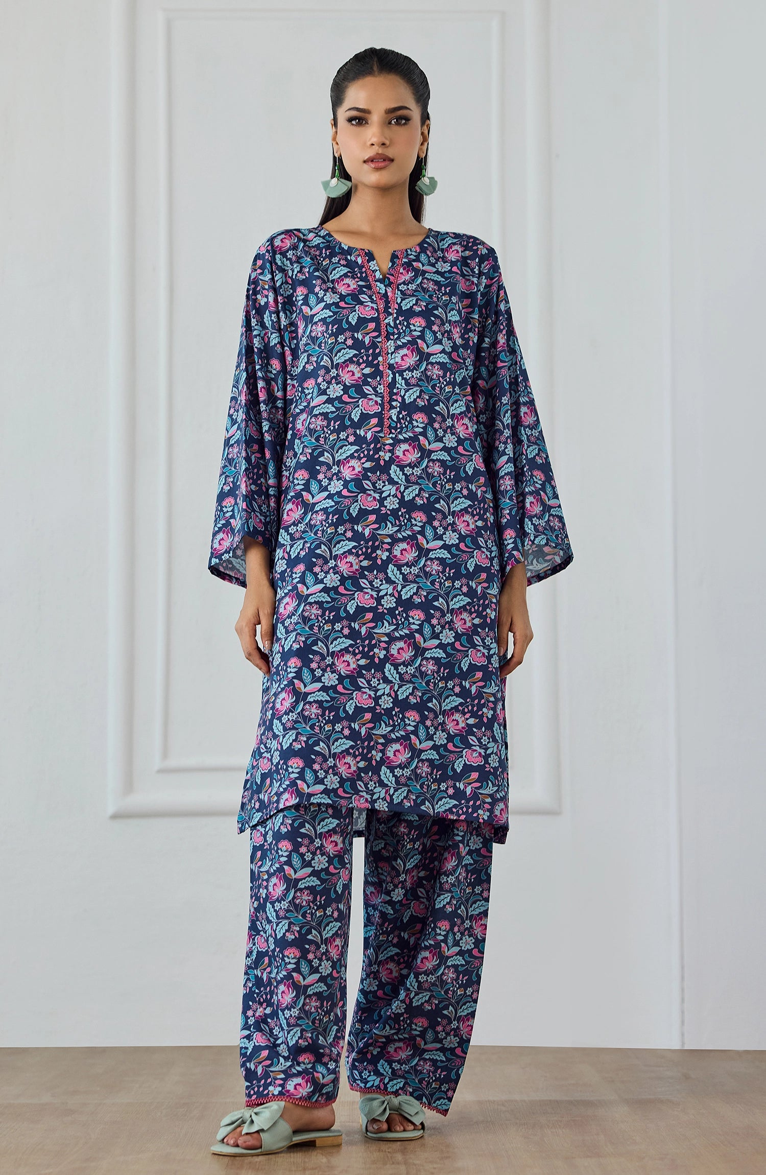 Stitched | 2 Piece | Printed | Cotton Viscose Shirt | WRCV25S-2010/S BLUE