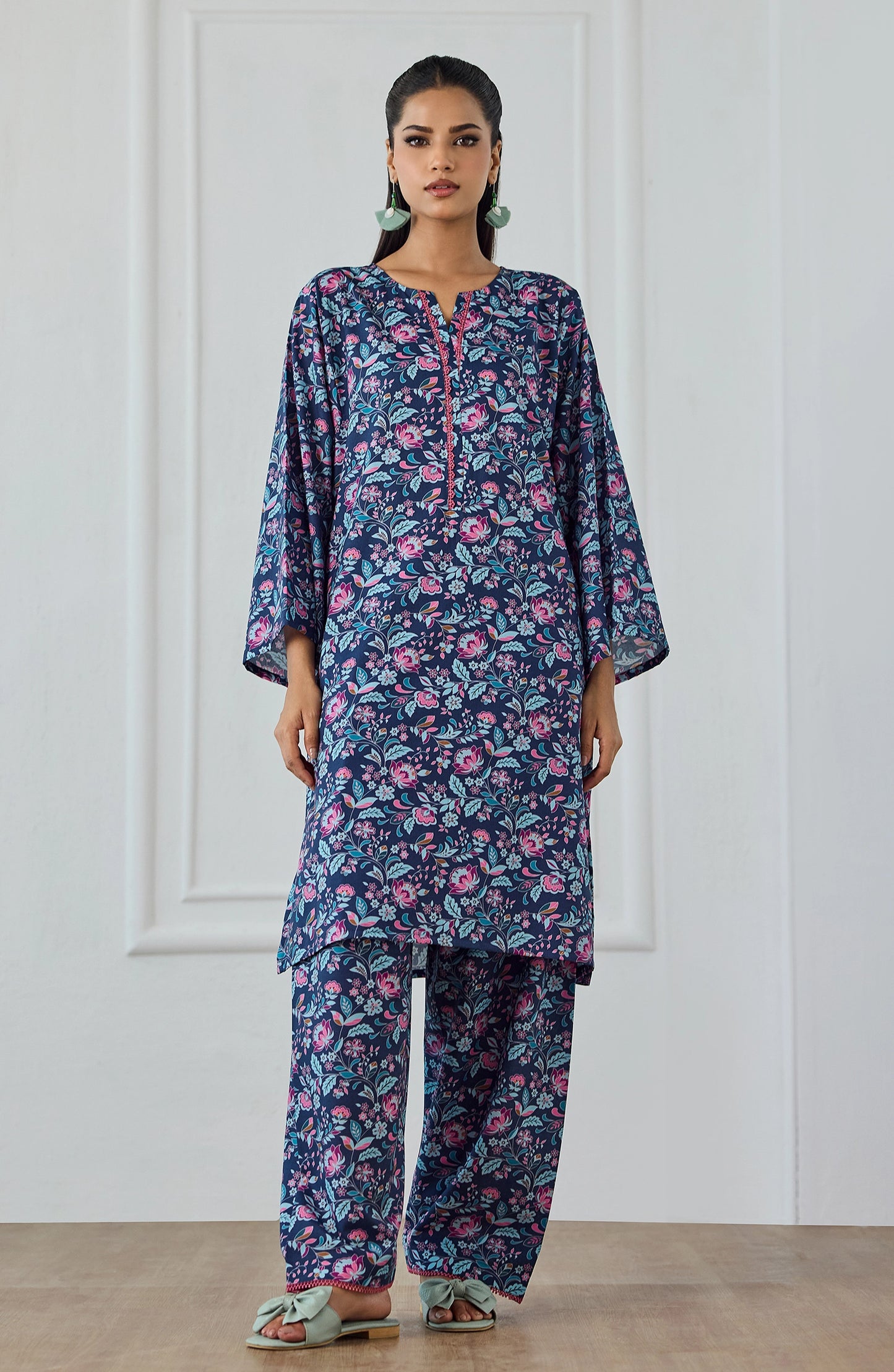 Stitched | 2 Piece | Printed | Cotton Viscose Shirt | WRCV25S-2010/S BLUE