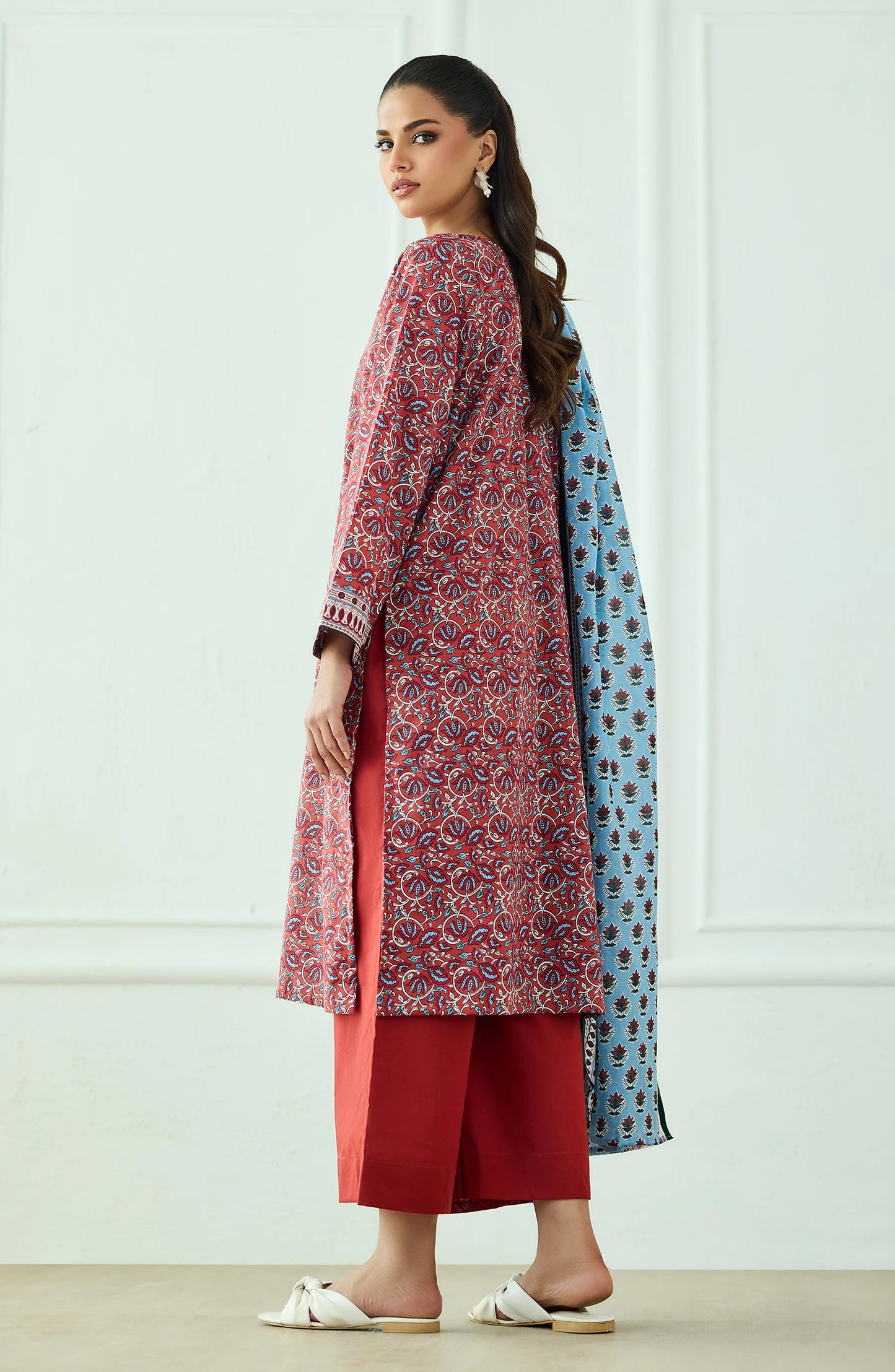 Unstitched | 3 Piece | Printed | Lawn Shirt | OTL-20495/U RUST