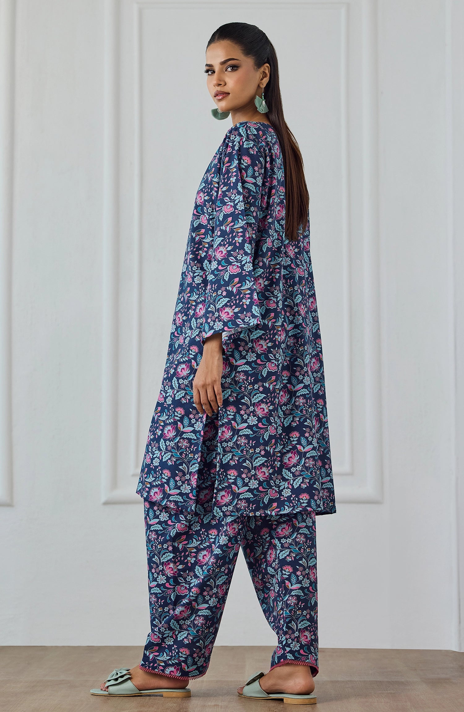 Stitched | 2 Piece | Printed | Cotton Viscose Shirt | WRCV25S-2010/S BLUE