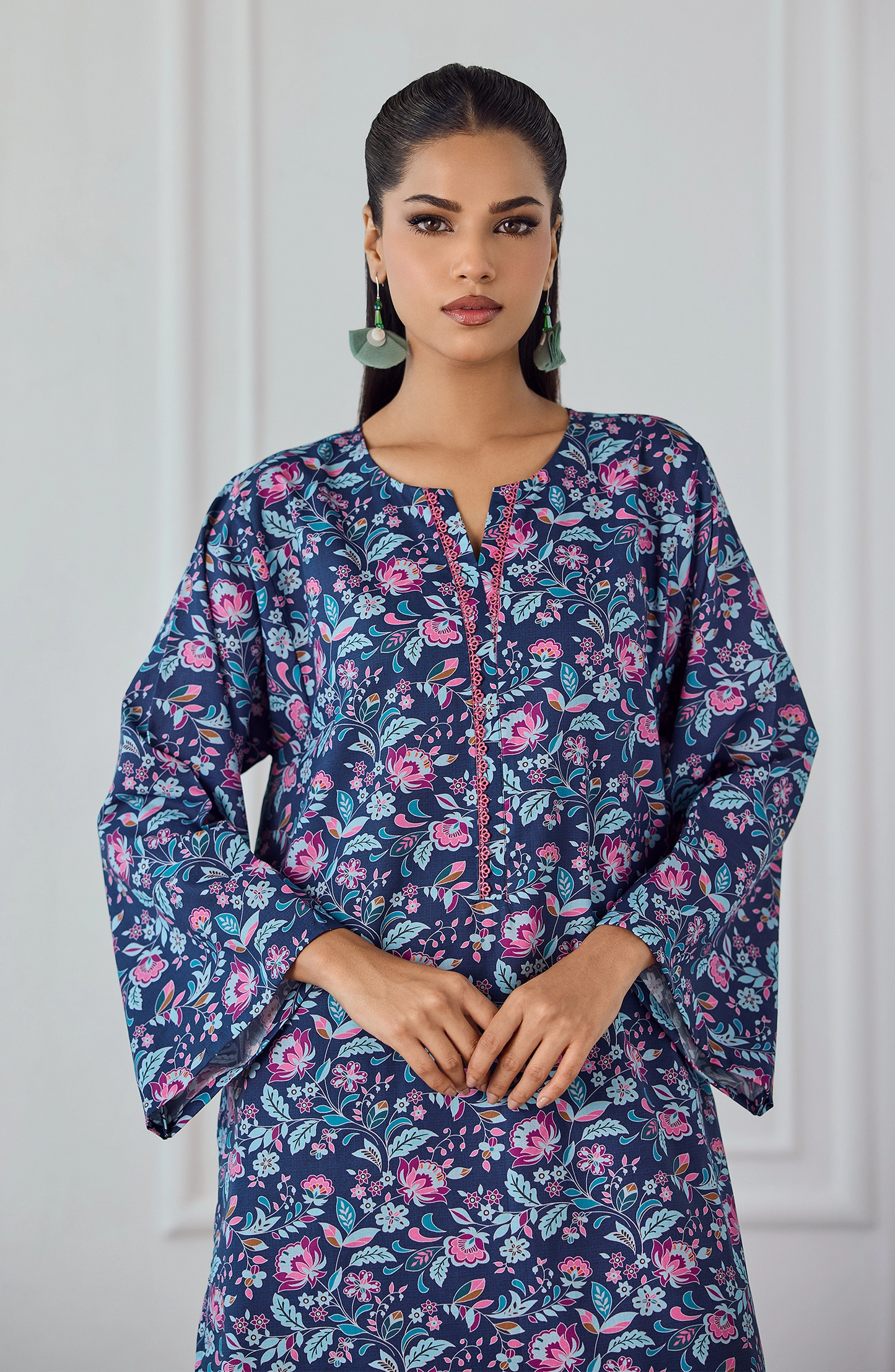 Stitched | 2 Piece | Printed | Cotton Viscose Shirt | WRCV25S-2010/S BLUE