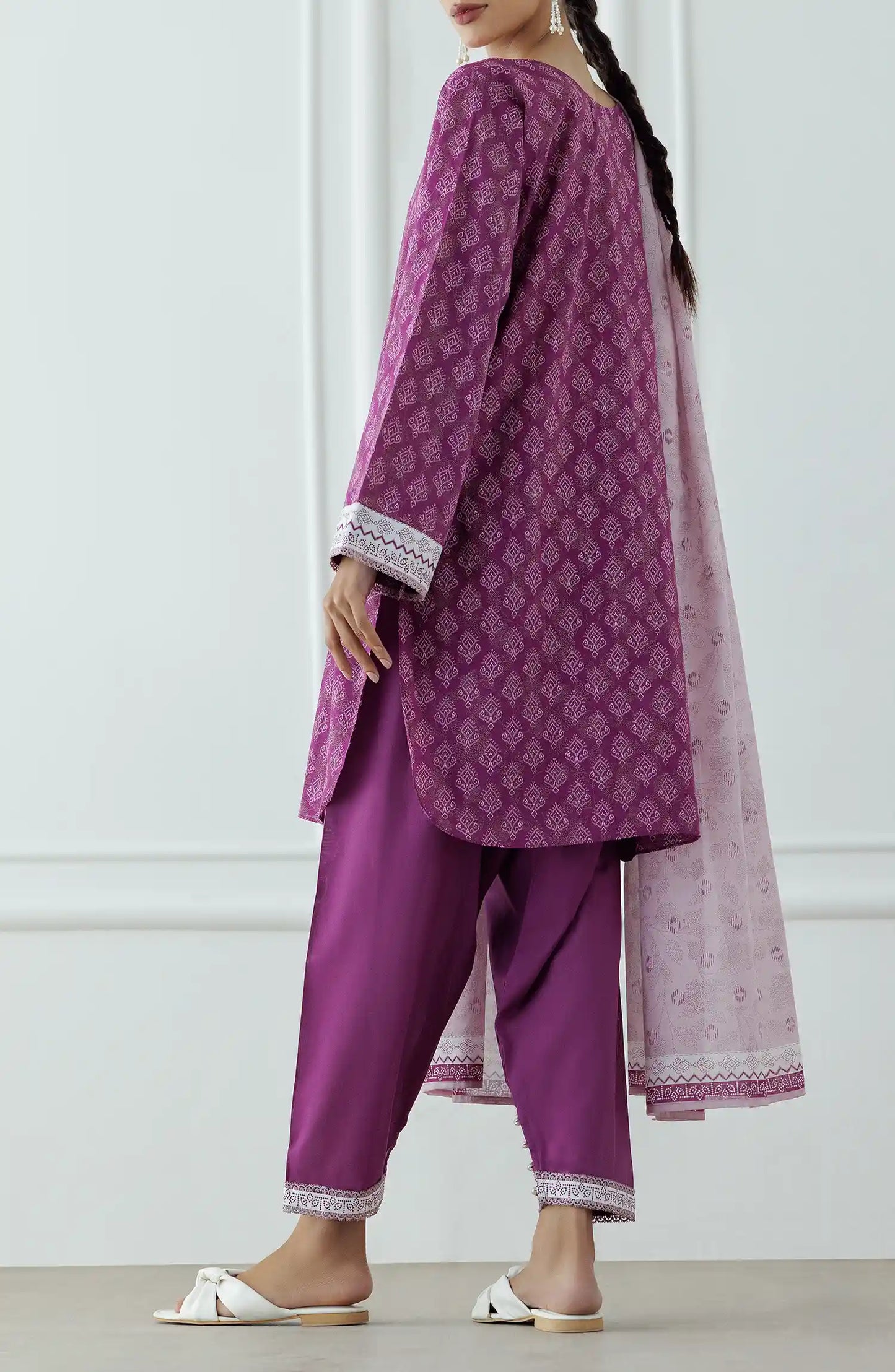 Unstitched | 3 Piece | Printed | Lawn Shirt | OTL-20765/U PURPLE