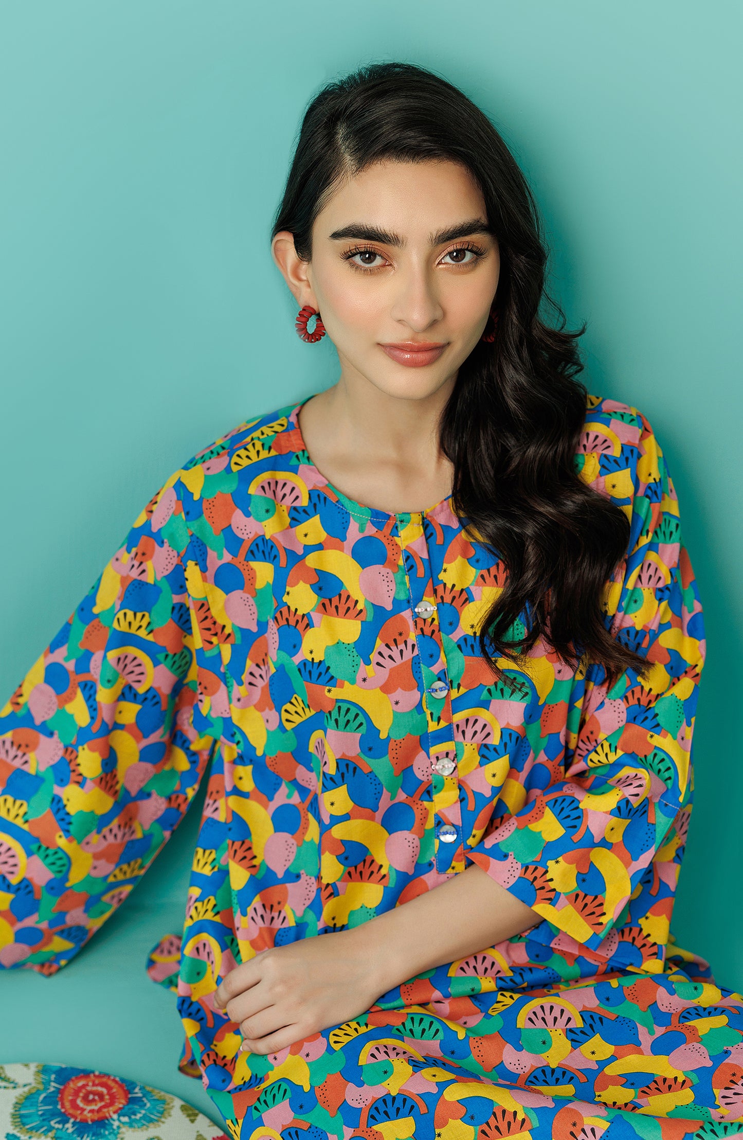 Stitched 2 Piece Printed Lawn Shirt and Lawn Pant (WRCC24S-2002)