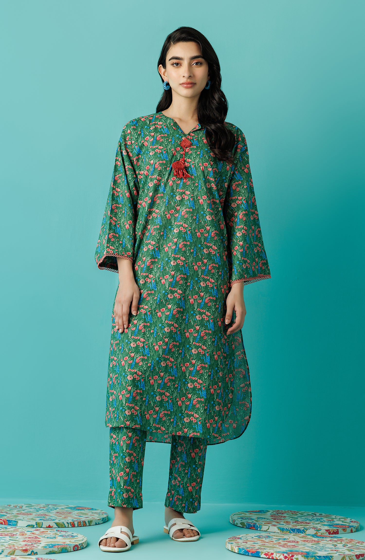 Stitched 2 Piece Printed Lawn Shirt and Lawn Pant