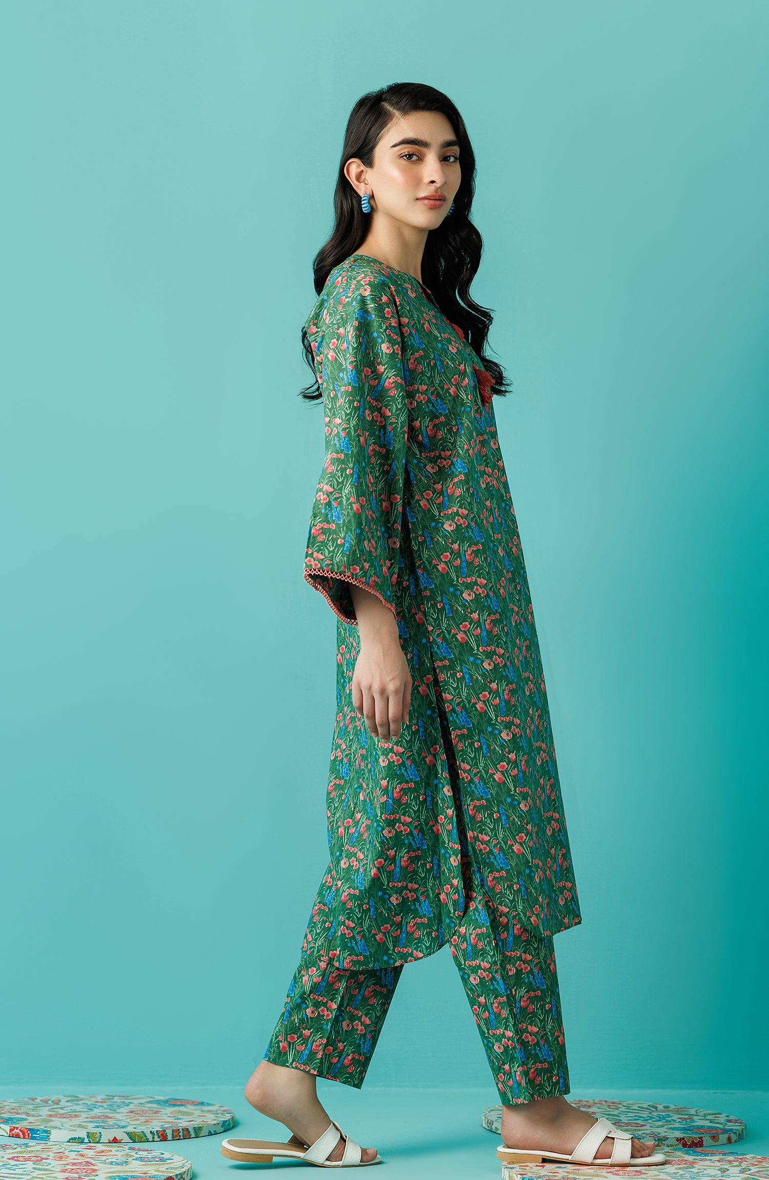 Stitched 2 Piece Printed Lawn Shirt and Lawn Pant (WRCC24S-2003)