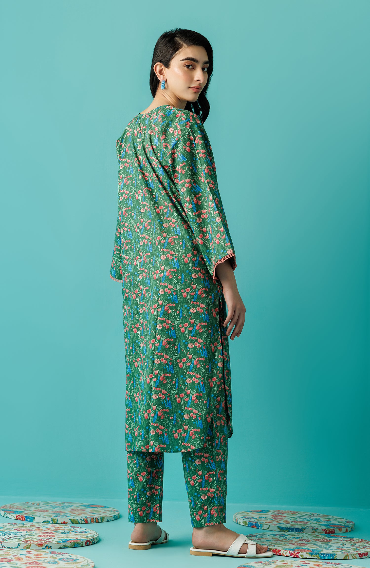 Stitched 2 Piece Printed Lawn Shirt and Lawn Pant (WRCC24S-2003)