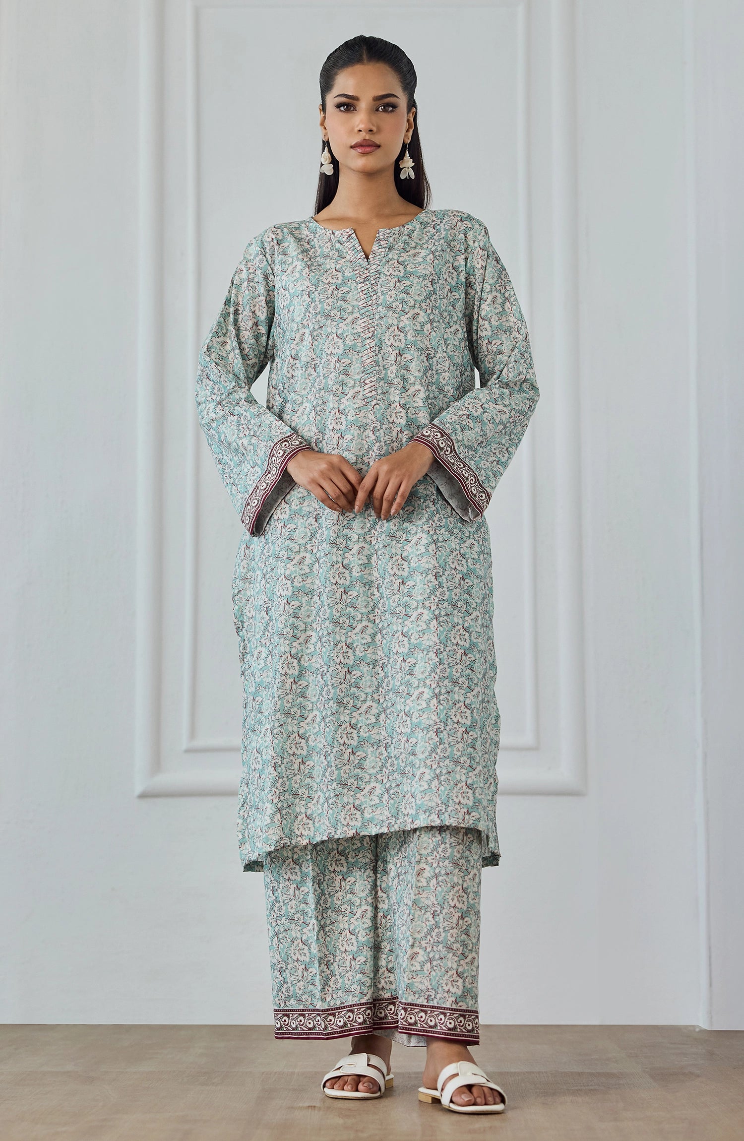 Stitched | 2 Piece | Printed | Cotton Viscose Shirt | WRCV25S-2025/S SEA GREEN