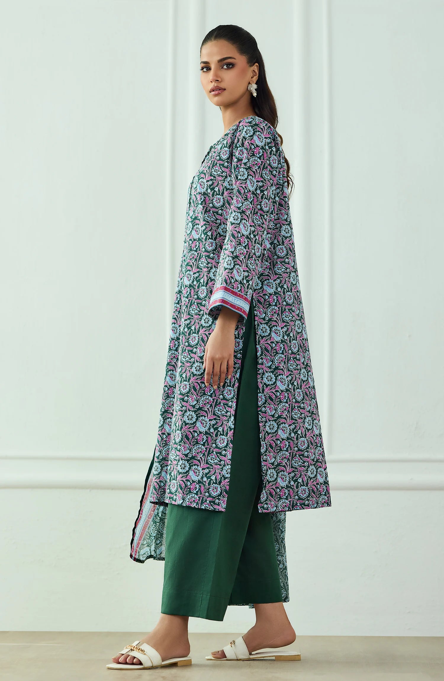 Unstitched | 3 Piece | Printed | Lawn Shirt | OTL-20505/U GREEN