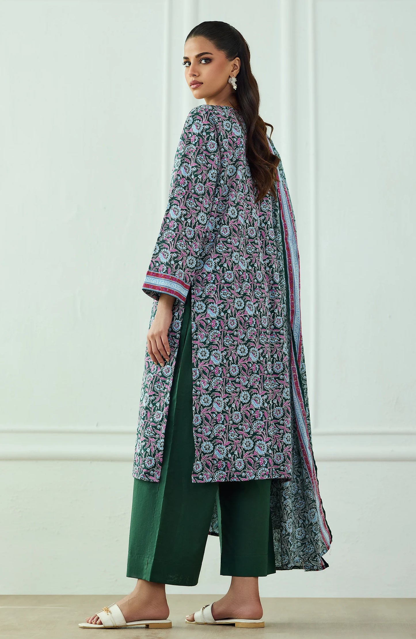 Unstitched | 3 Piece | Printed | Lawn Shirt | OTL-20505/U GREEN