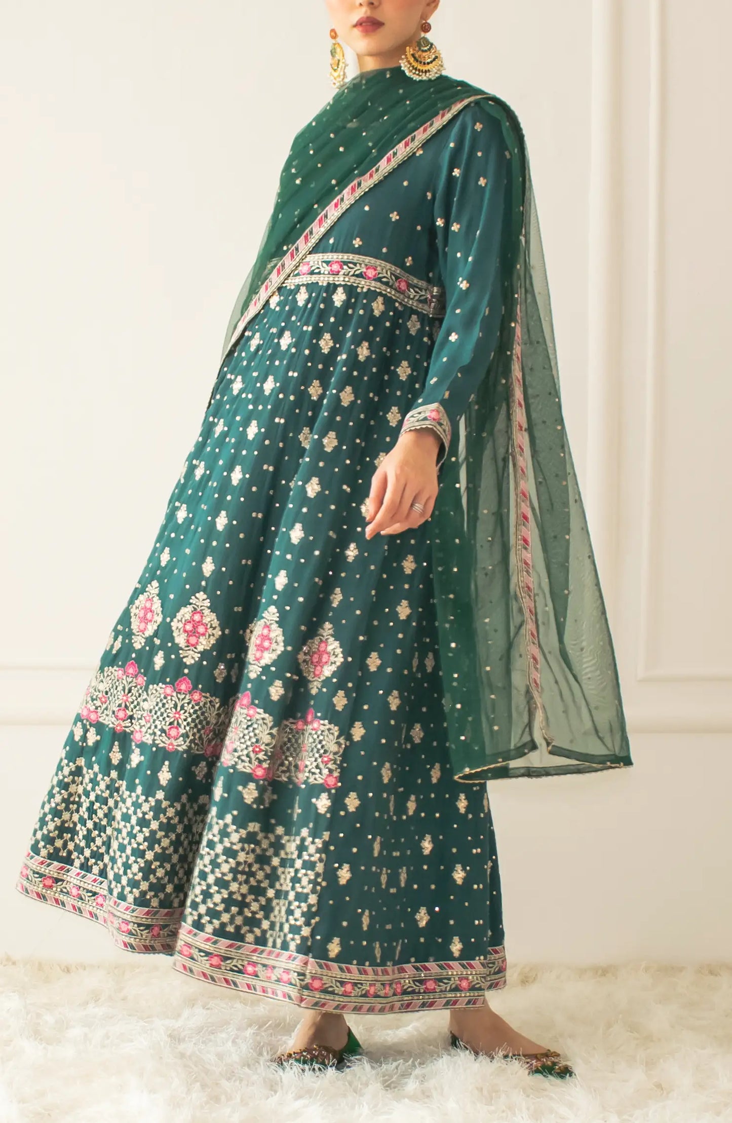 Stitched Luxury Festive Formal Shirt Dupatta & Pant - 3 Piece - NF-SDT-23-032