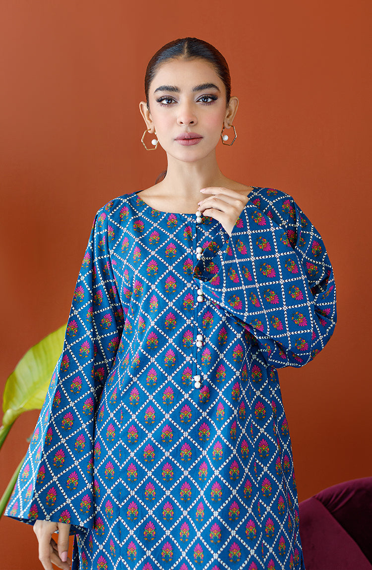 NRDS-23-134/S BLUE CAMBRIC Women READY TO WEAR SHIRT PANTS