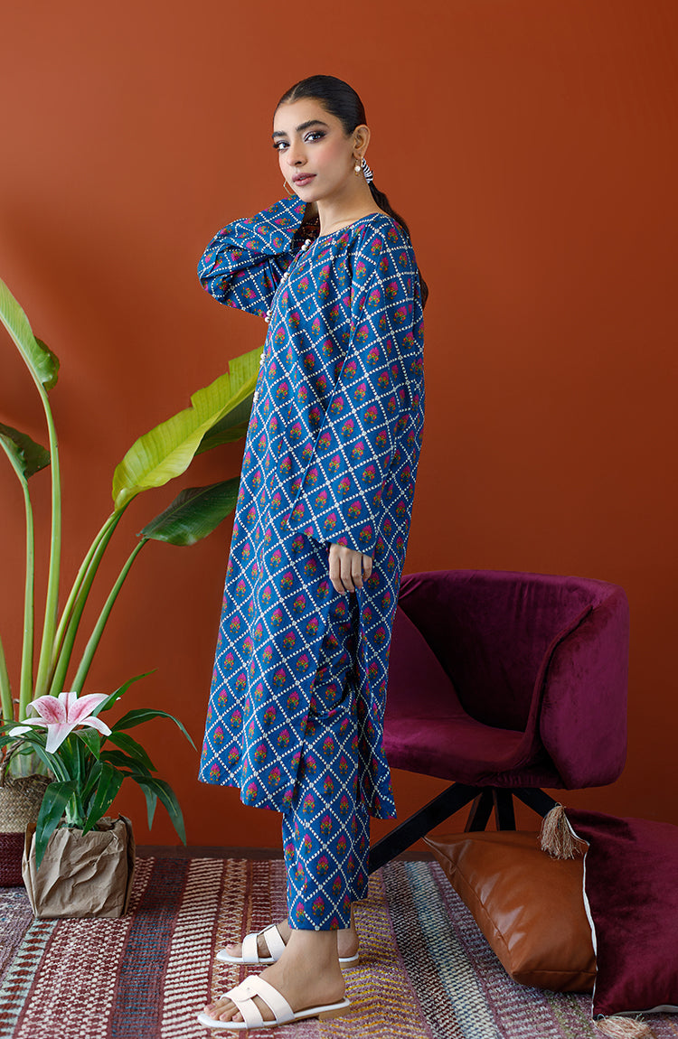NRDS-23-134/S BLUE CAMBRIC Women READY TO WEAR SHIRT PANTS