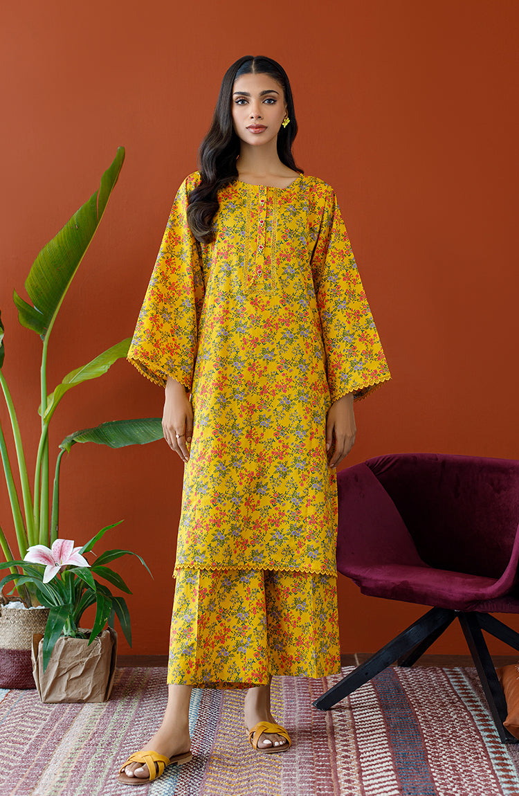 NRDS-23-141/U YELLOW CAMBRIC Women UNSTITCHED SHIRT PANTS