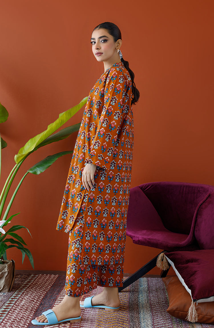 NRDS-23-142/S BROWN KHADDAR Women READY TO WEAR SHIRT PANTS