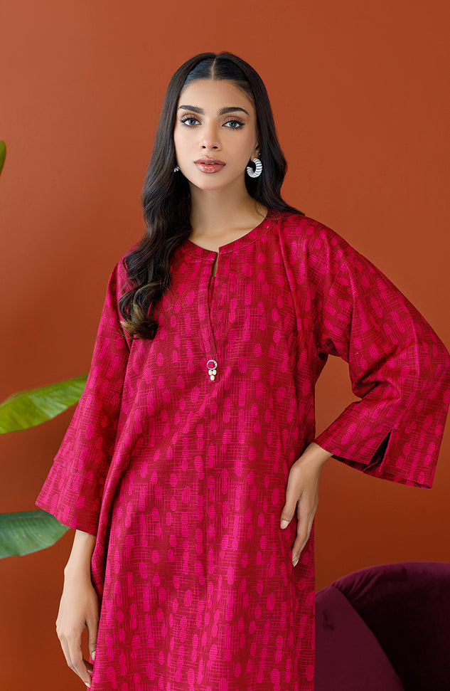 NRDS-23-167/U MAROON KHADDAR Women UNSTITCHED SHIRT PANTS