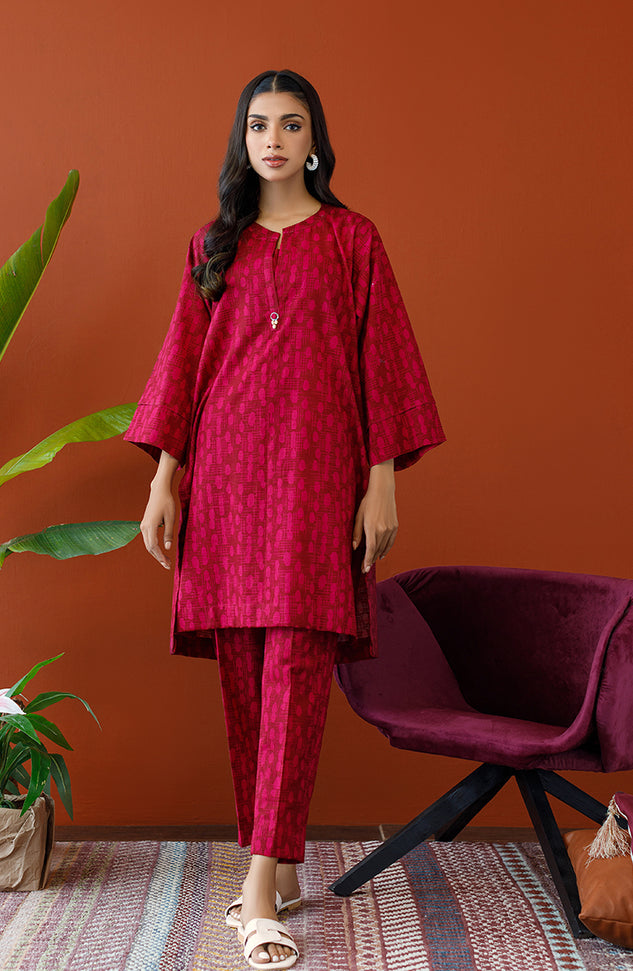 NRDS-23-167/U MAROON KHADDAR Women UNSTITCHED SHIRT PANTS