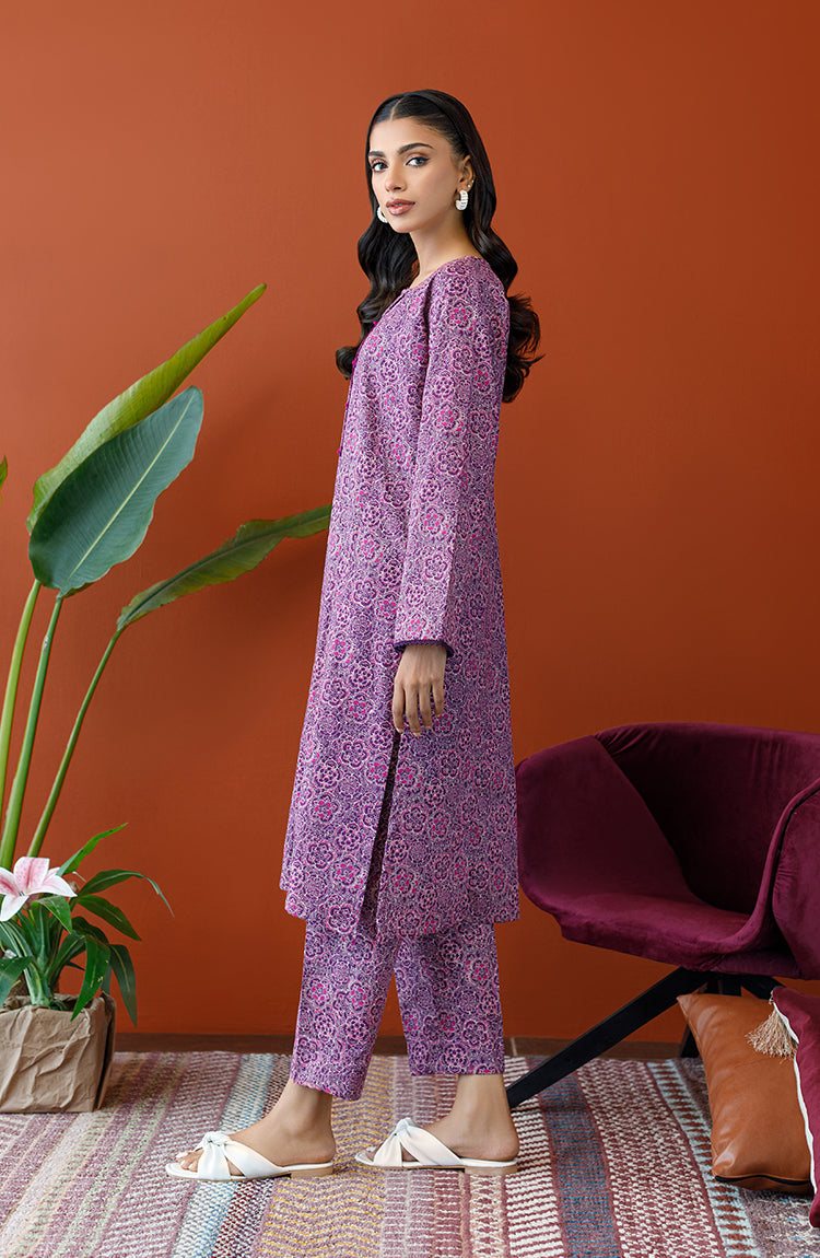 NRDS-23-169/U PURPLE KHADDAR Women UNSTITCHED SHIRT PANTS