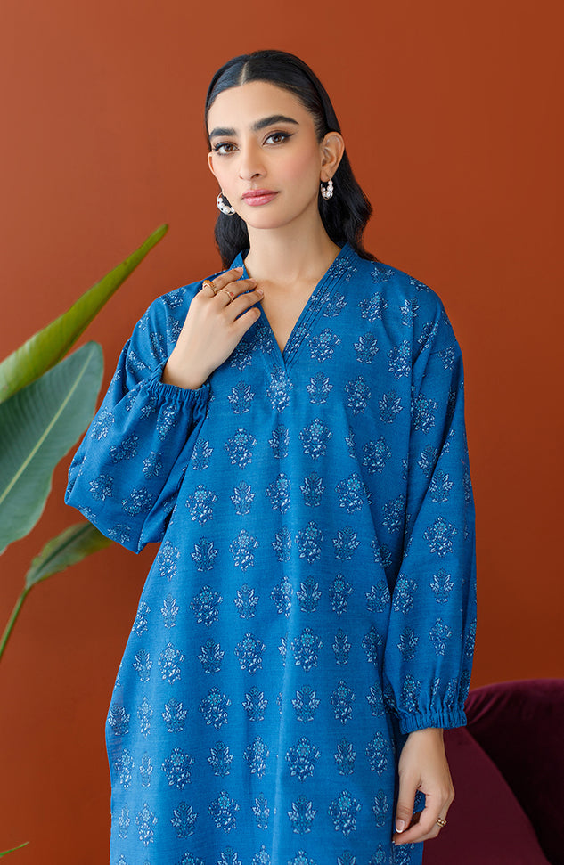 OTL-23-211/S TURQUOISE KHADDAR Women READY TO WEAR SHIRT DUPATTA PANTS
