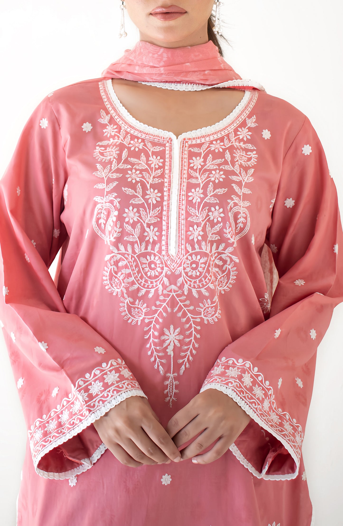 Stitched Embroidered Shirt Dupatta & Pant - 3 Piece - OTL-24-252