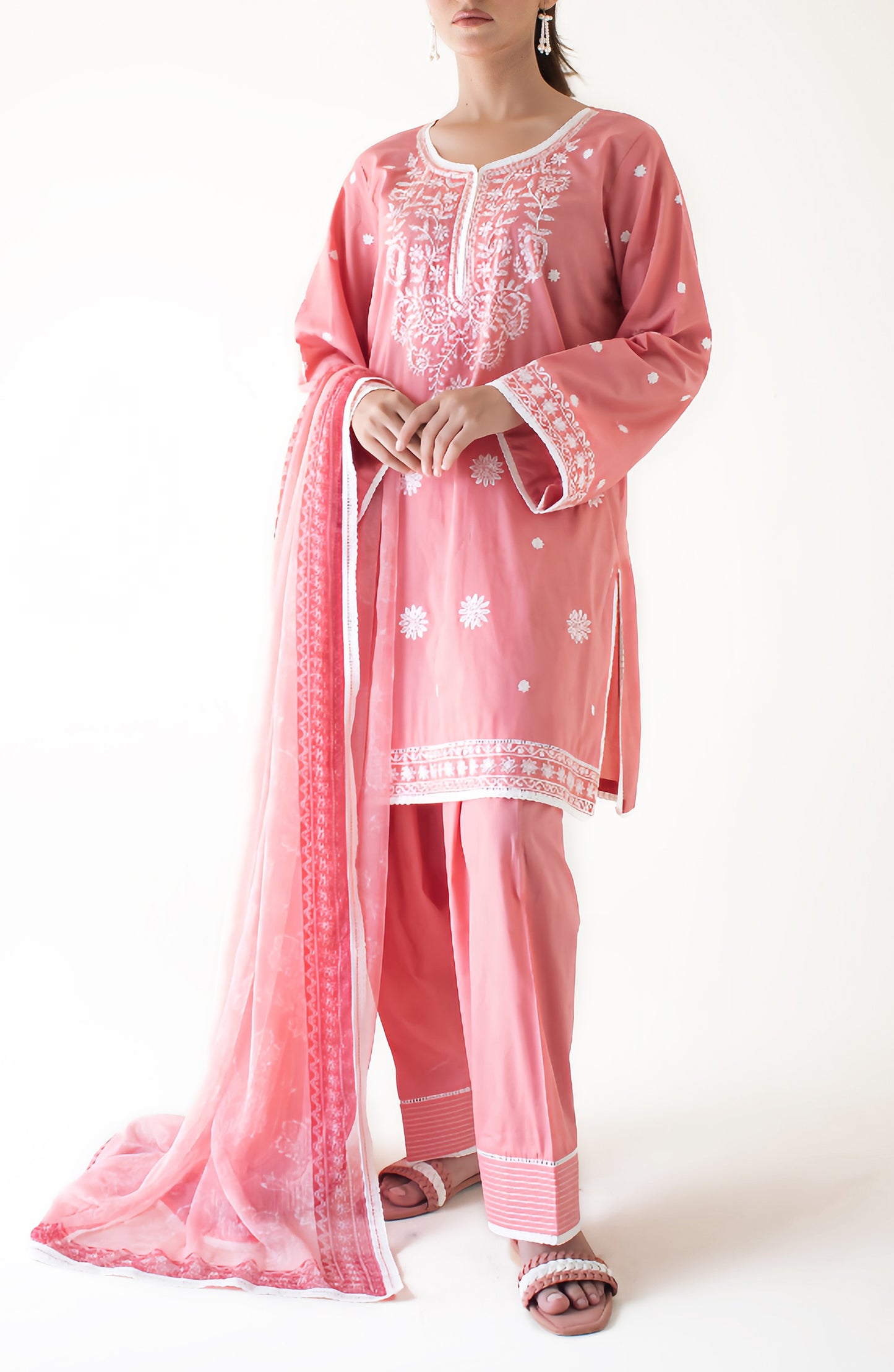 Stitched Embroidered Shirt Dupatta & Pant - 3 Piece - OTL-24-252