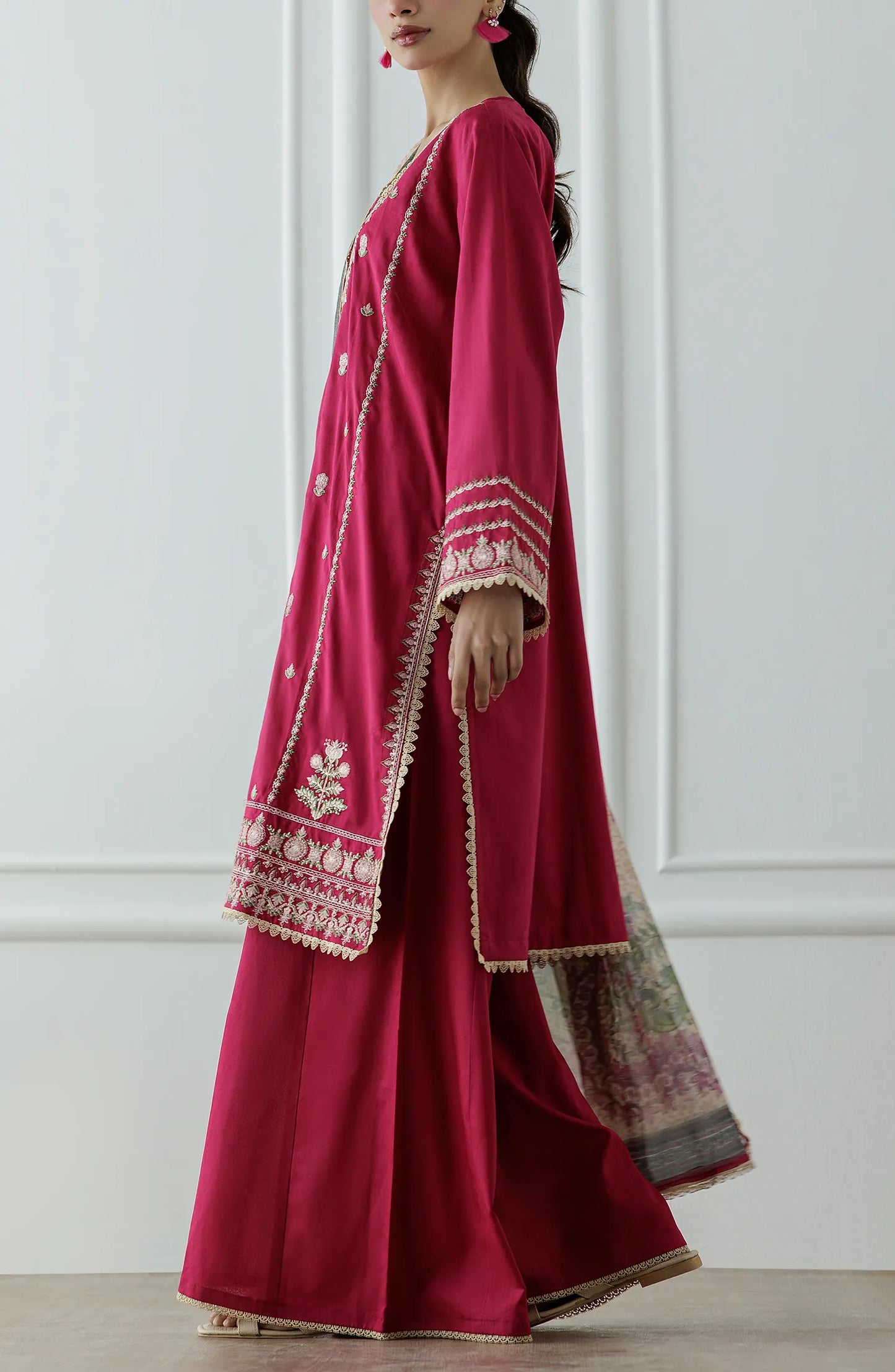 UNSTITCHED Luxury Festive Formal Shirt Dupatta & Pant - 3 Piece - OTL-24-263