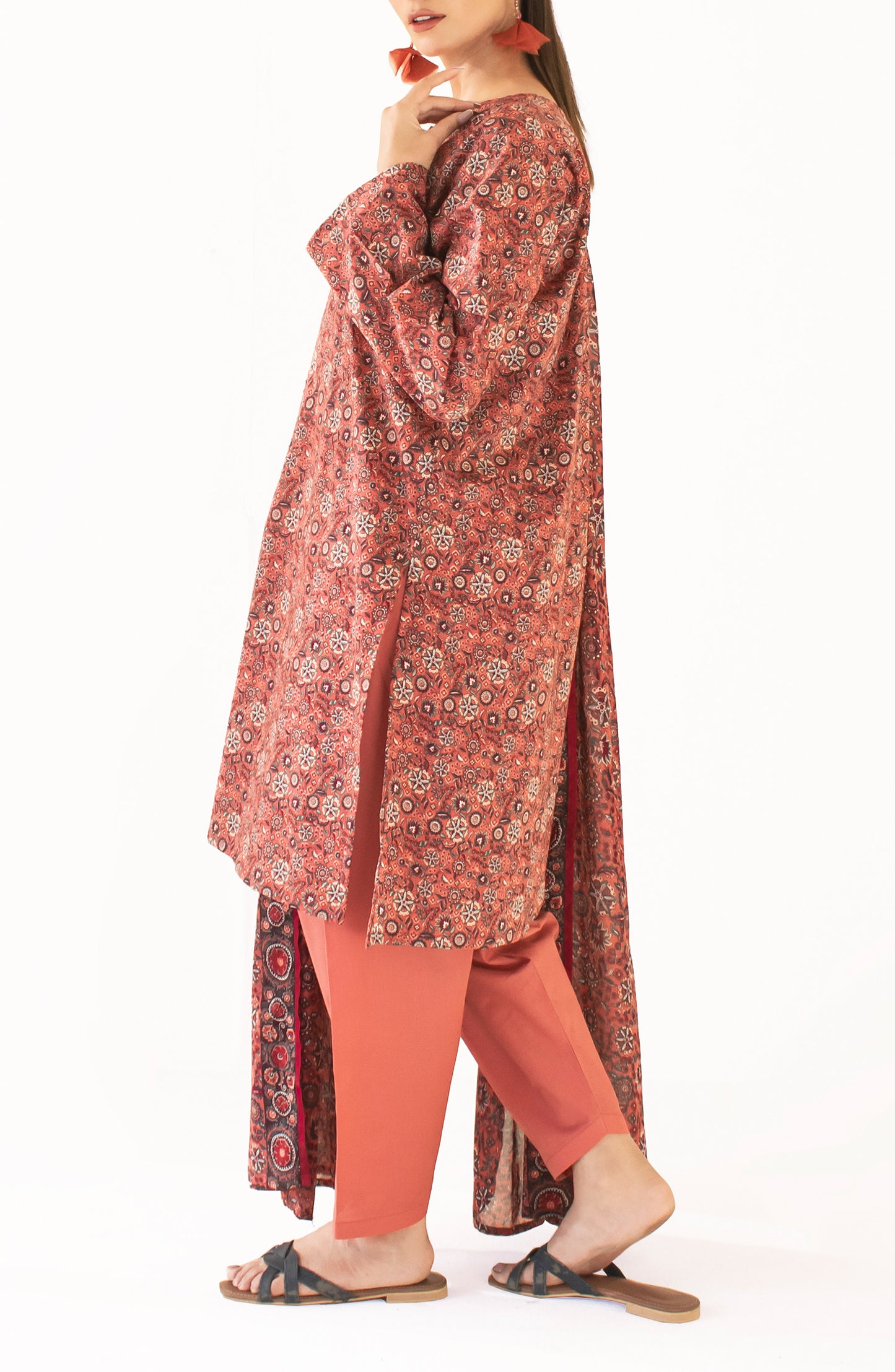 Stitched Printed Shirt Dupatta & Pant - 3 Piece - OTL-24-387