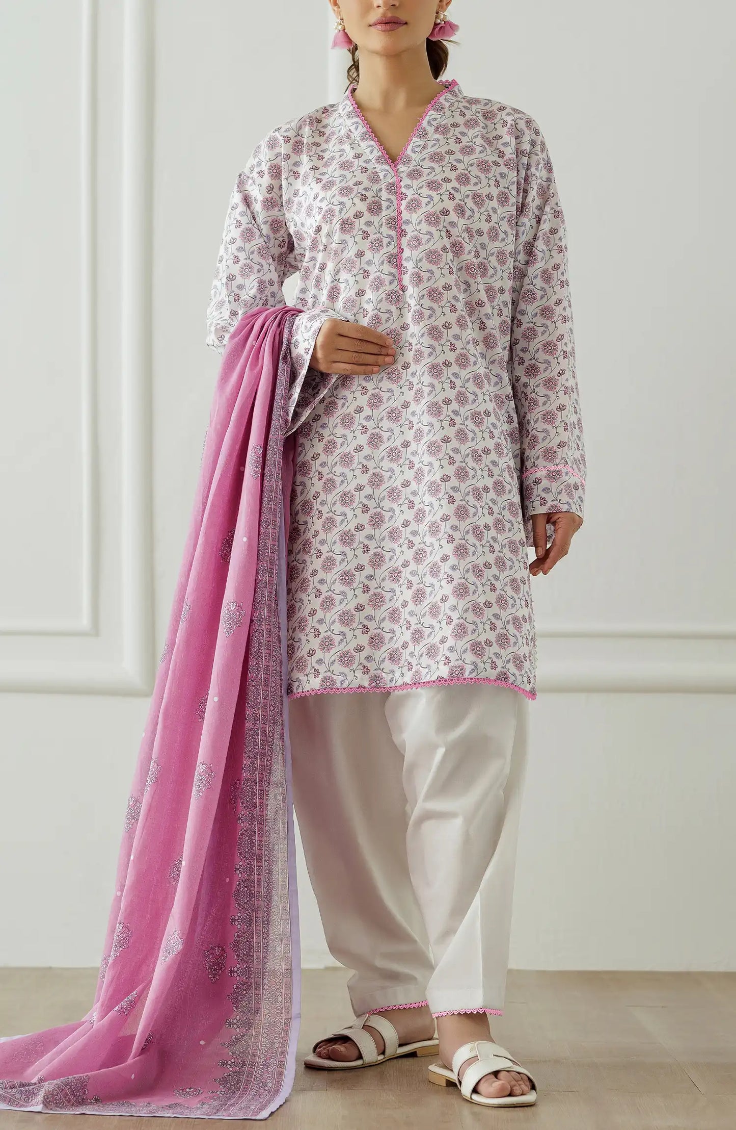 Stitched Printed Shirt Dupatta & Pant - 3 Piece - OTL-25-001