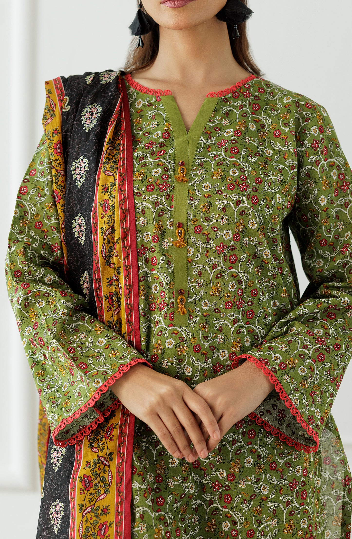 Stitched Printed Shirt Dupatta & Pant - 3 Piece - OTL-25-002