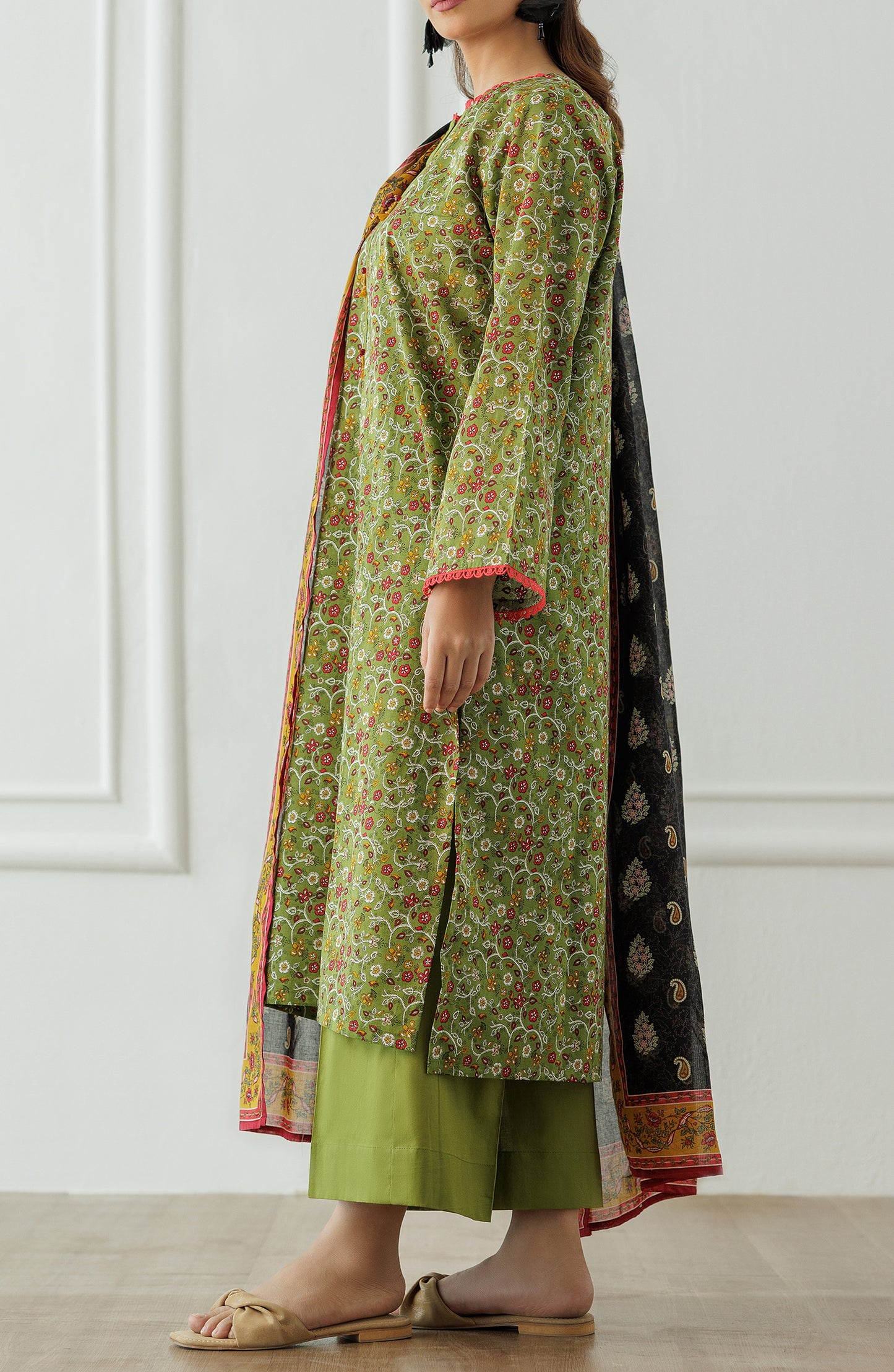 Stitched Printed Shirt Dupatta & Pant - 3 Piece - OTL-25-002