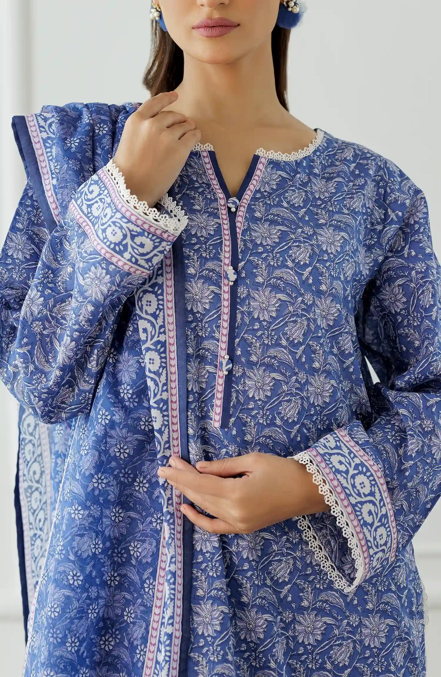 Stitched Printed Shirt Dupatta & Pant - 3 Piece - OTL-25-006
