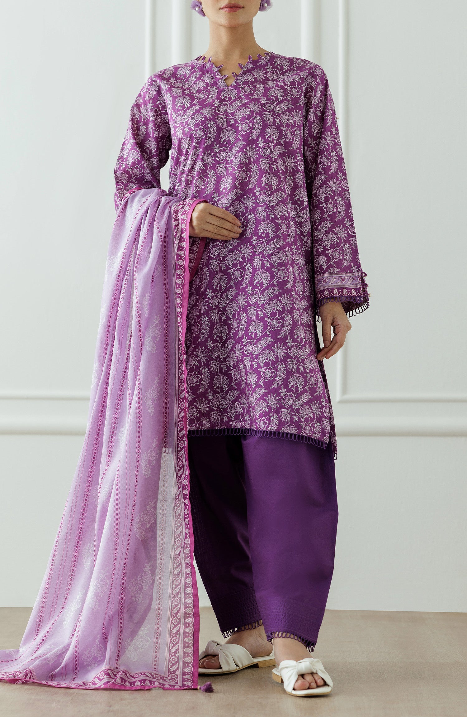 Unstitched Printed Shirt Dupatta & Pant - 3 Piece - OTL-25-007