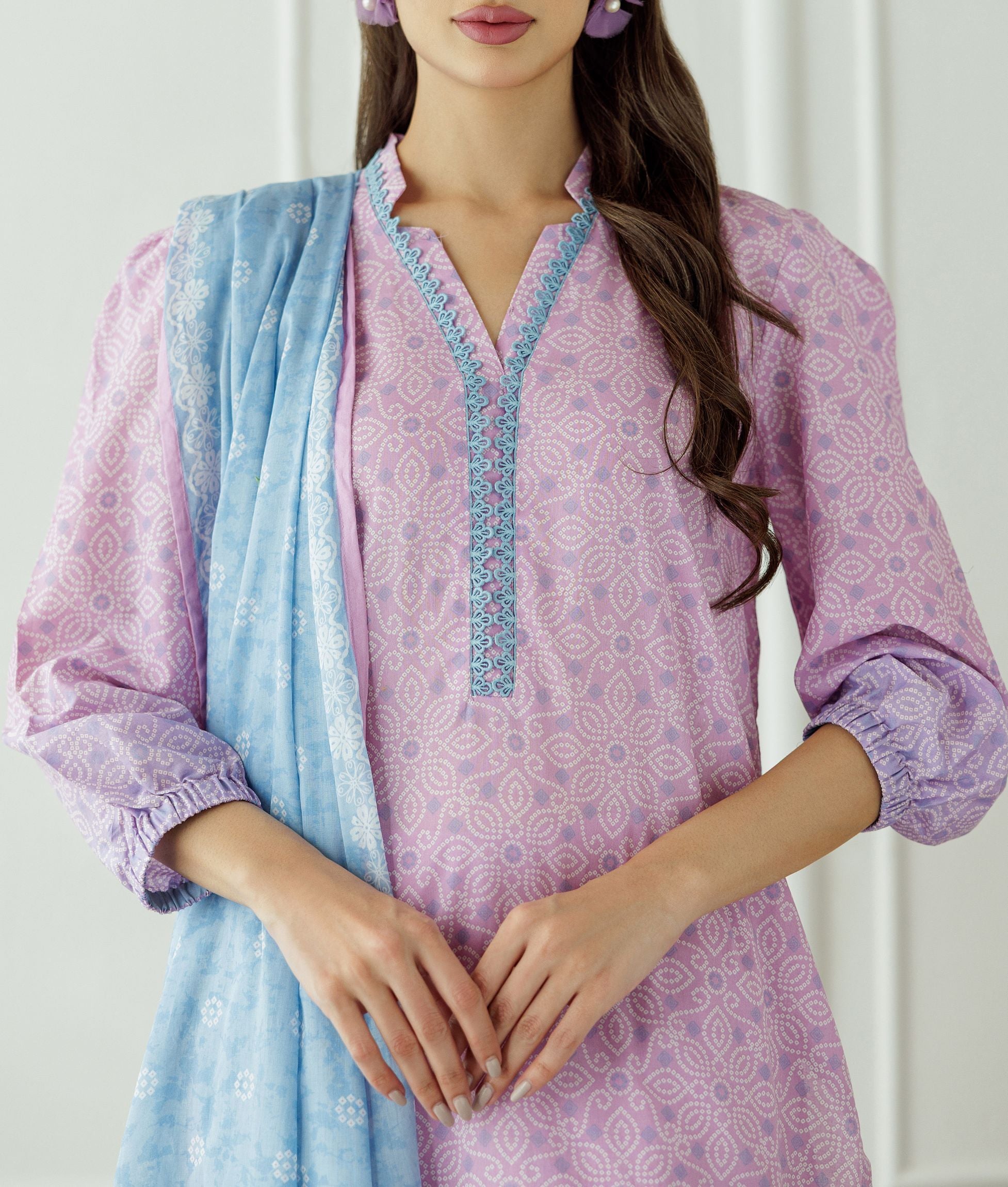 Stitched Printed Shirt Dupatta & Pant - 3 Piece - OTL-25-008