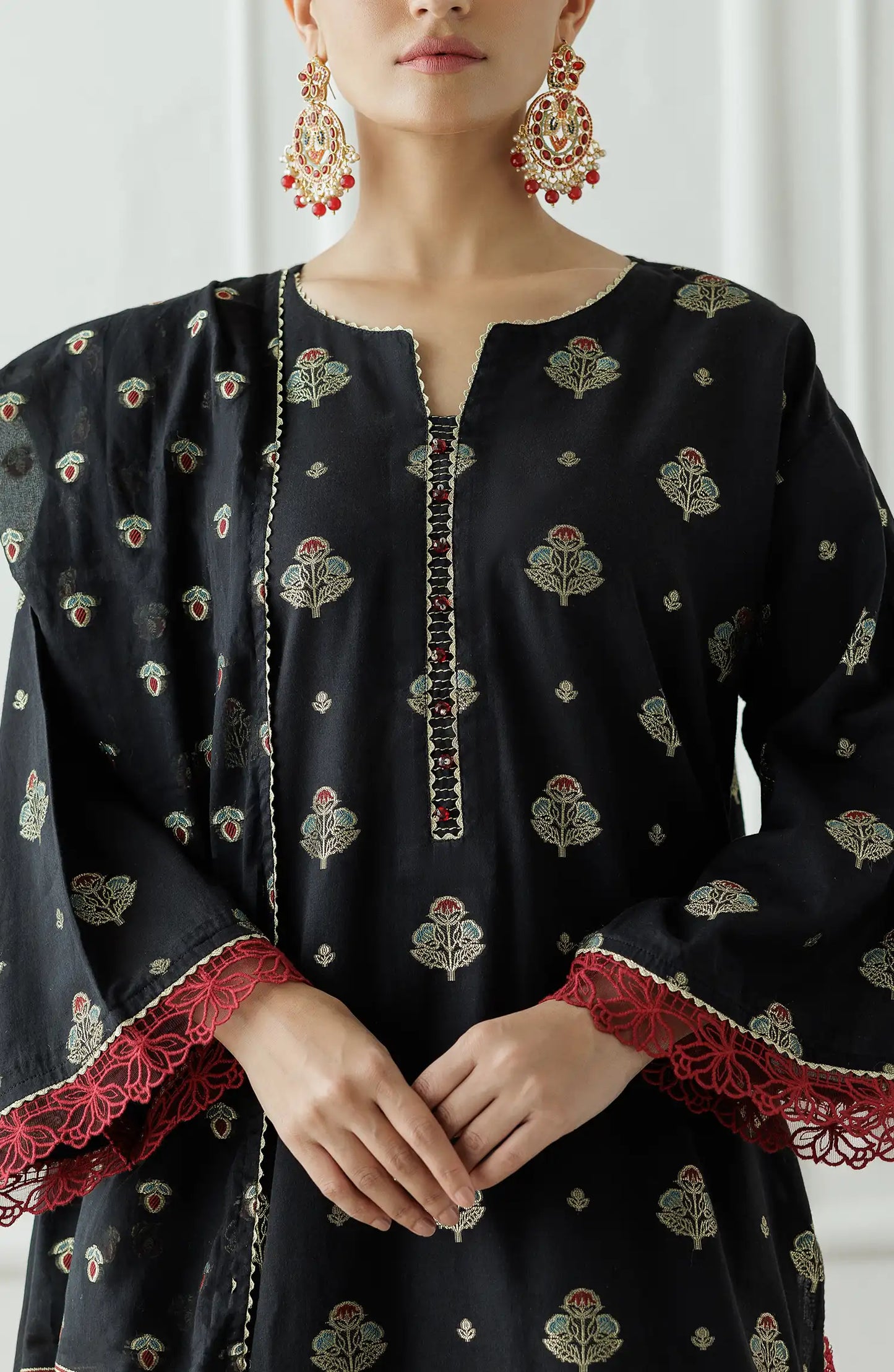 Stitched Printed Shirt Dupatta & Pant - 3 Piece - OTL-25-010