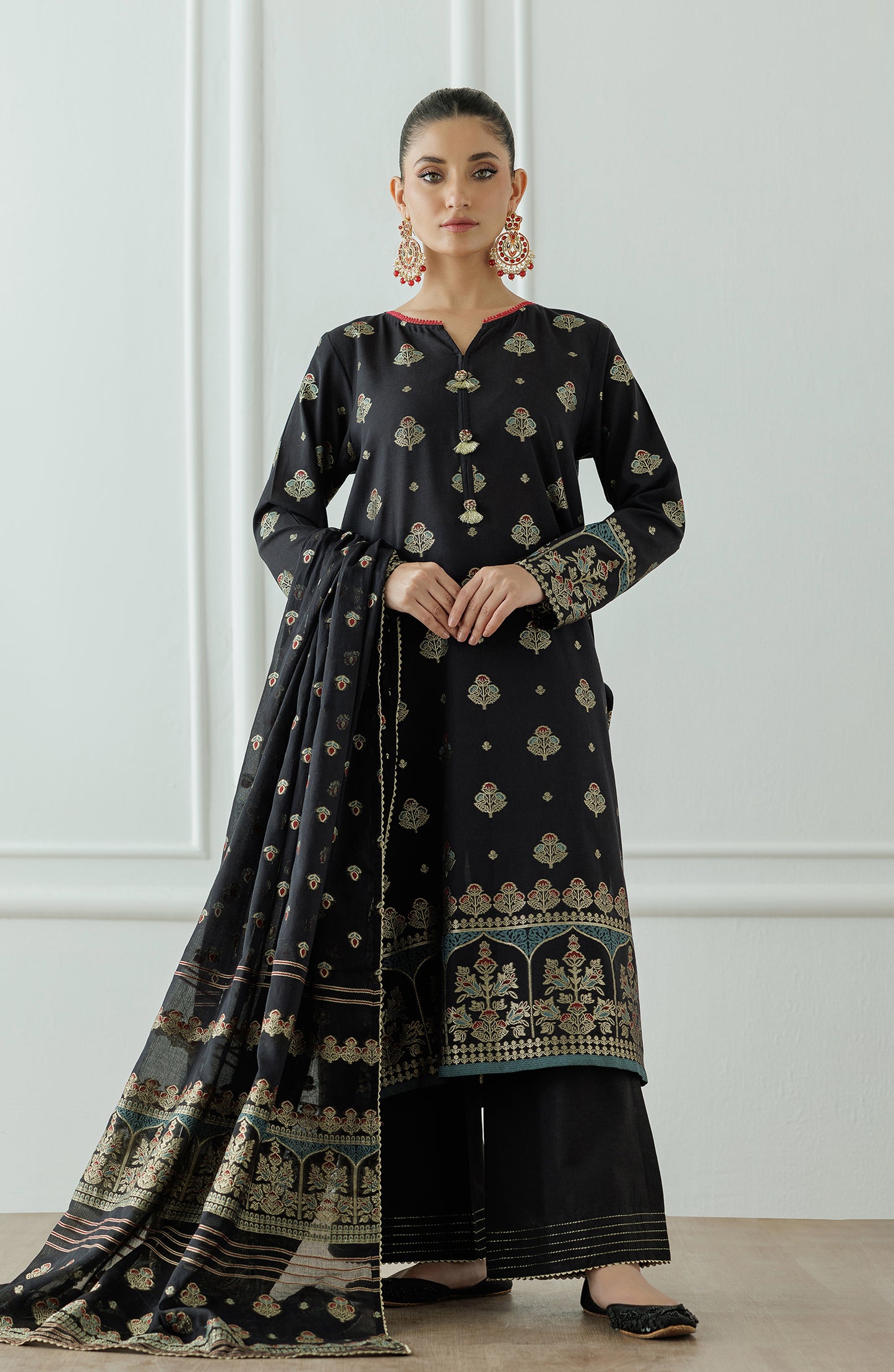 Unstitched Printed Shirt Dupatta & Pant - 3 Piece - OTL-25-010