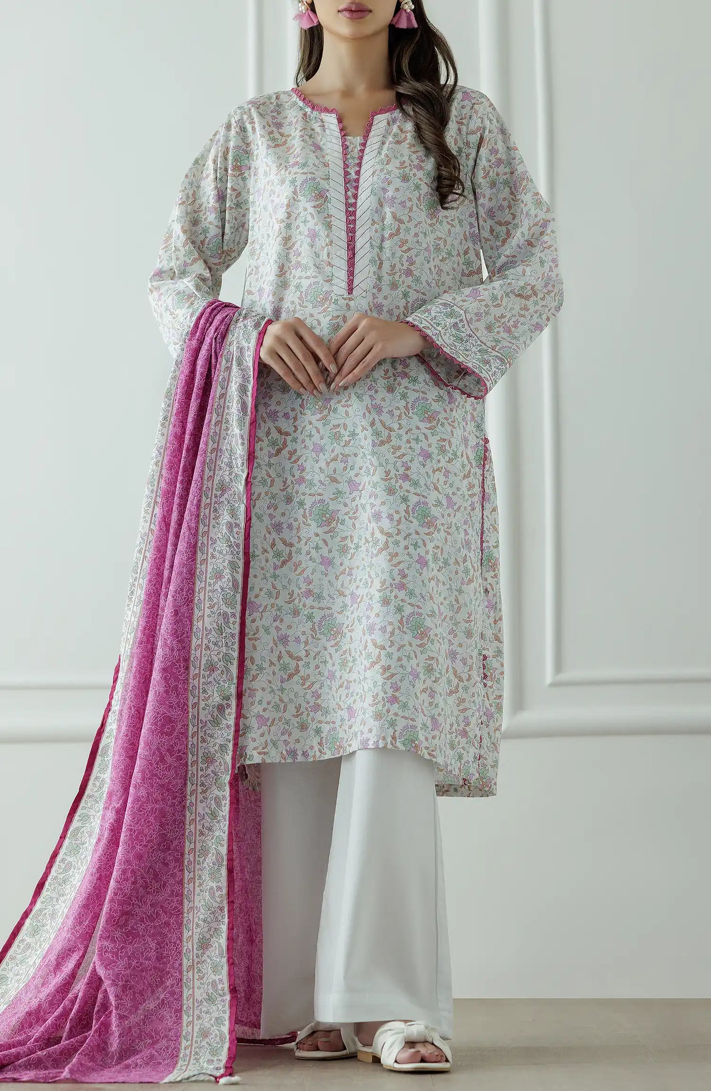 Stitched Printed Shirt Dupatta & Pant - 3 Piece - OTL-25-016/S2