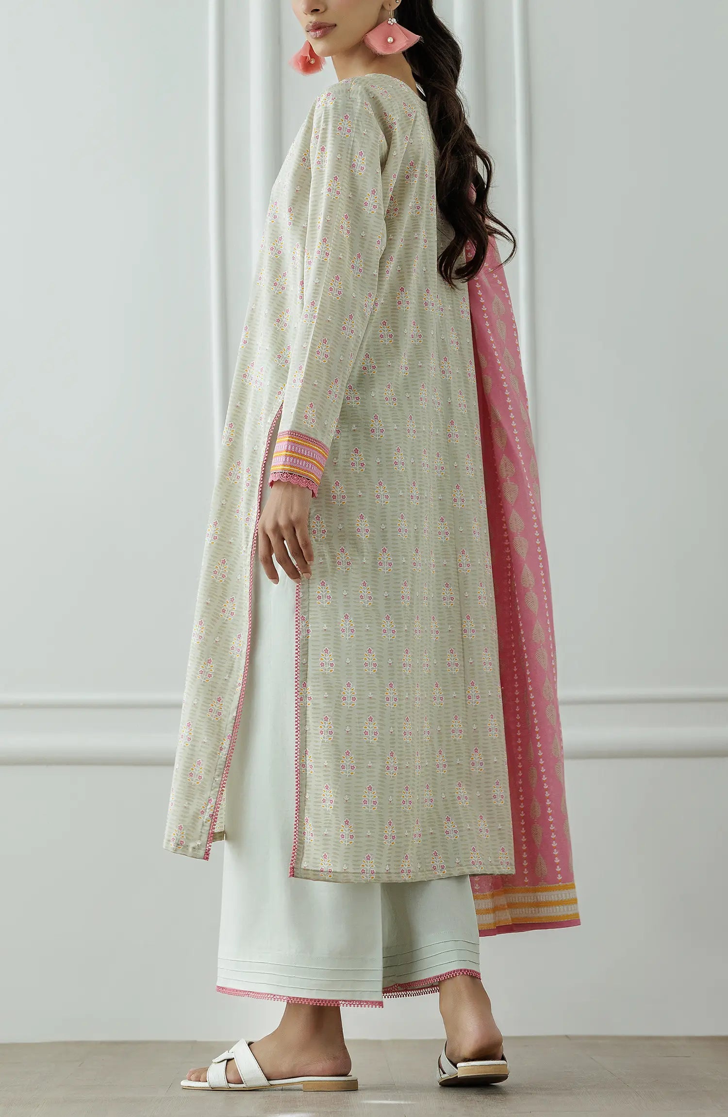 UNSTITCHED Printed Shirt Dupatta & Pant - 3 Piece - OTL-25-019