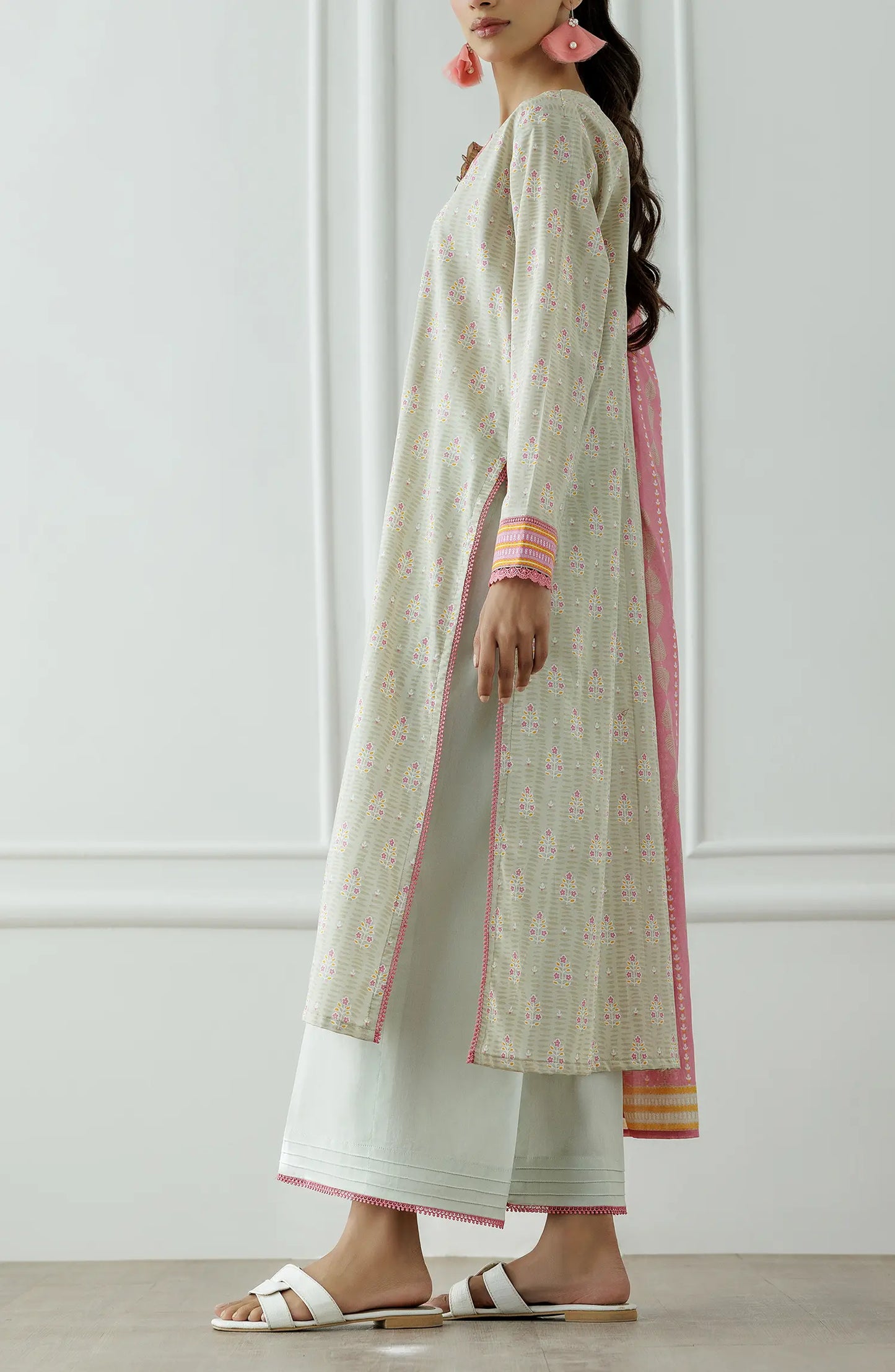 UNSTITCHED Printed Shirt Dupatta & Pant - 3 Piece - OTL-25-019