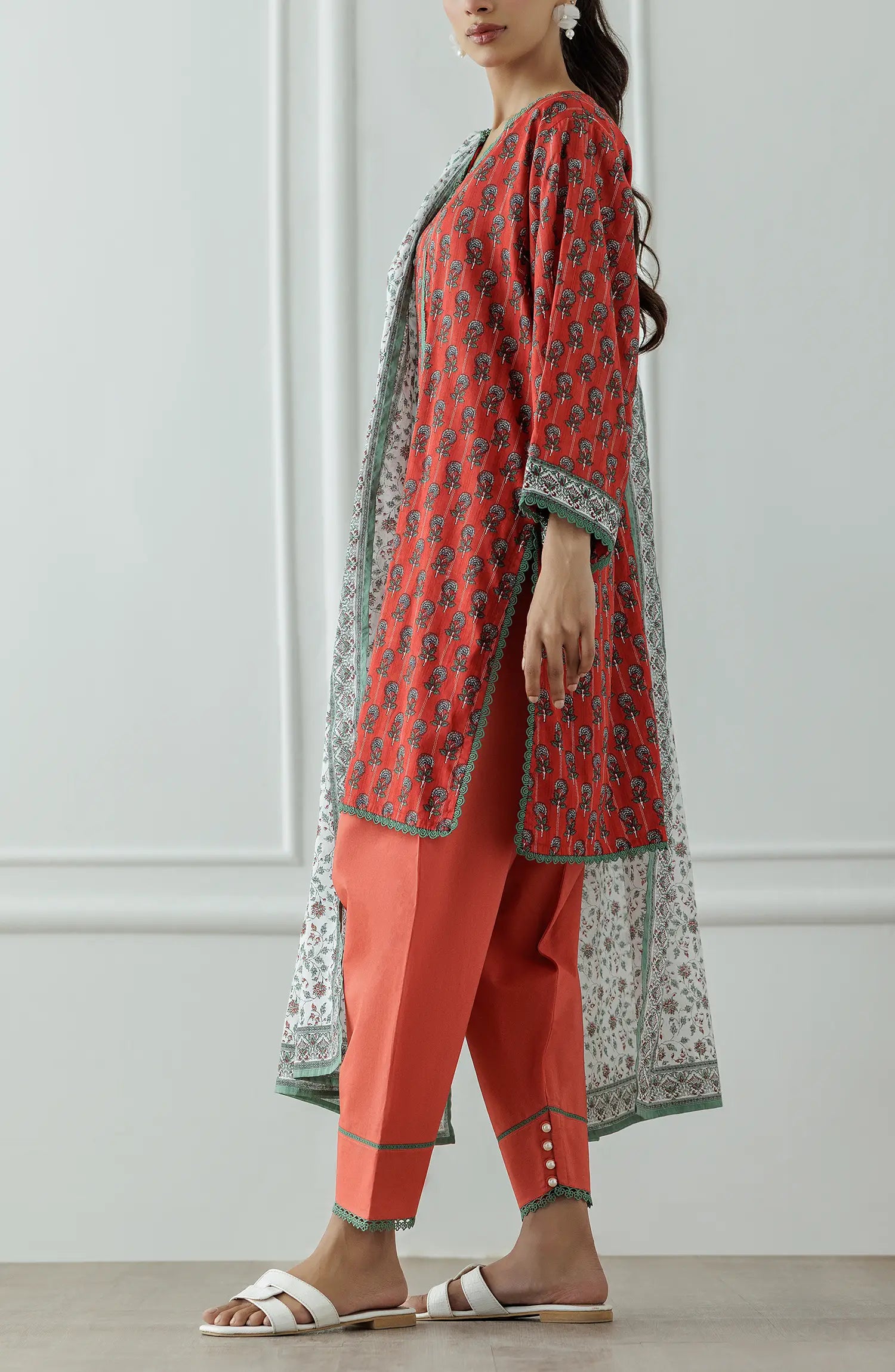 UNSTITCHED Printed Shirt Dupatta & Pant - 3 Piece - OTL-25-024