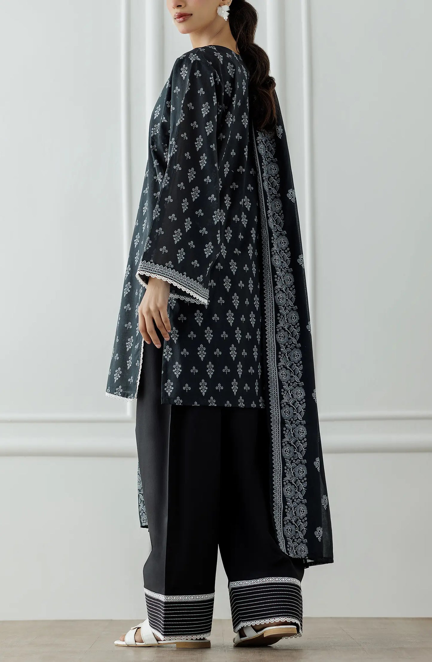 UNSTITCHED Printed Shirt Dupatta & Pant - 3 Piece - OTL-25-030