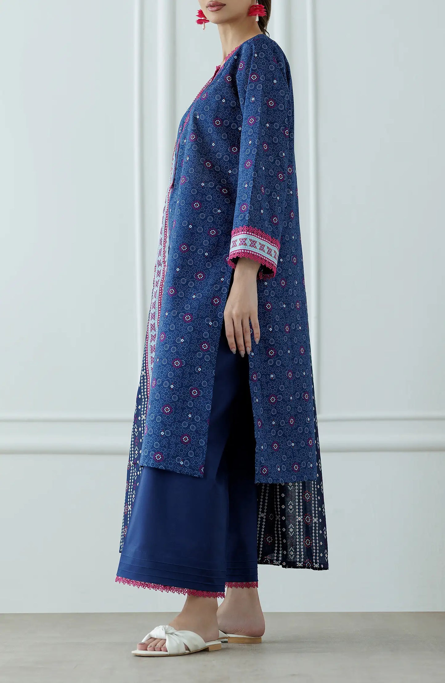 UNSTITCHED Printed Lawn Shirt Dupatta & Pant - 3 Piece Suits - OTL-25-036