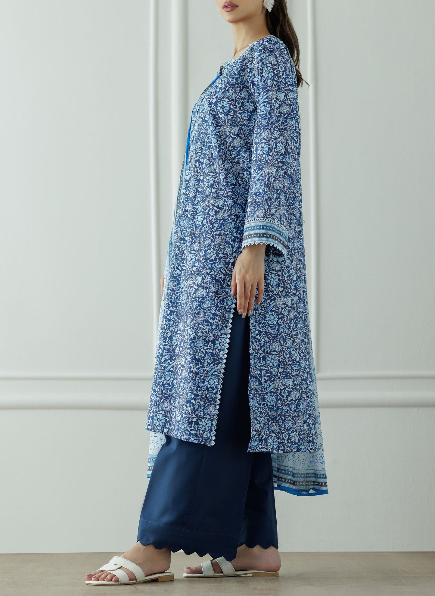 UNSTITCHED Printed Lawn Shirt Dupatta & Pant - 3 Piece - OTL-25-044