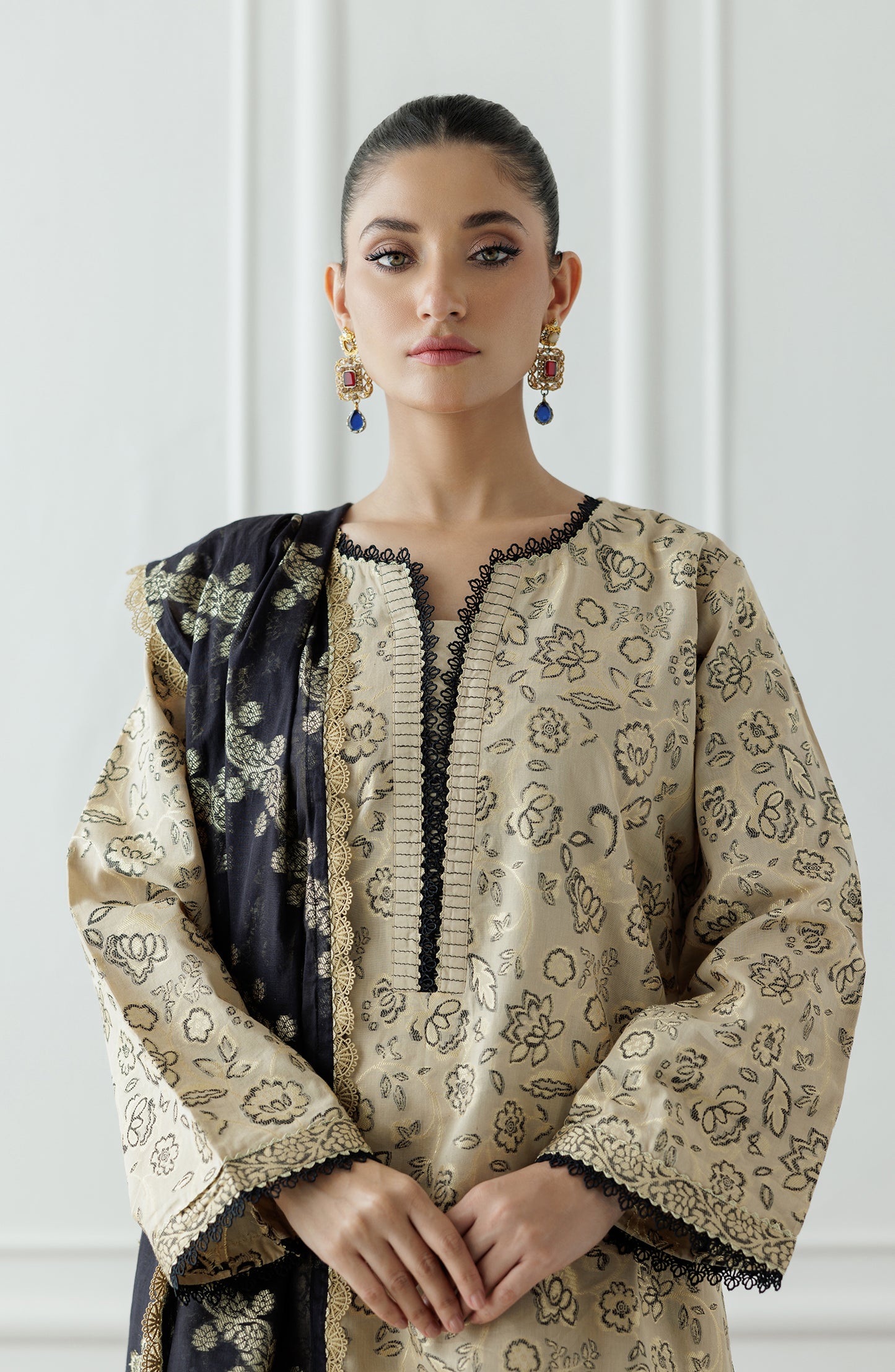 Unstitched Printed Shirt Dupatta & Pant - 3 Piece - OTL-25-110